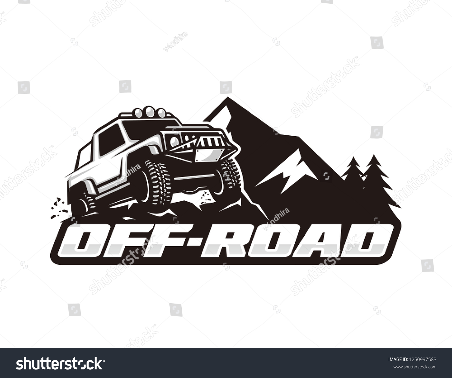 Off Road Car Logo Template Stock Vector (Royalty Free) 1250997583 ...