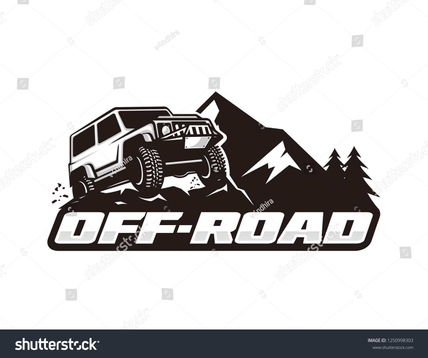 Off Road Car Logo Template Stock Vector (Royalty Free) 1250998303 ...