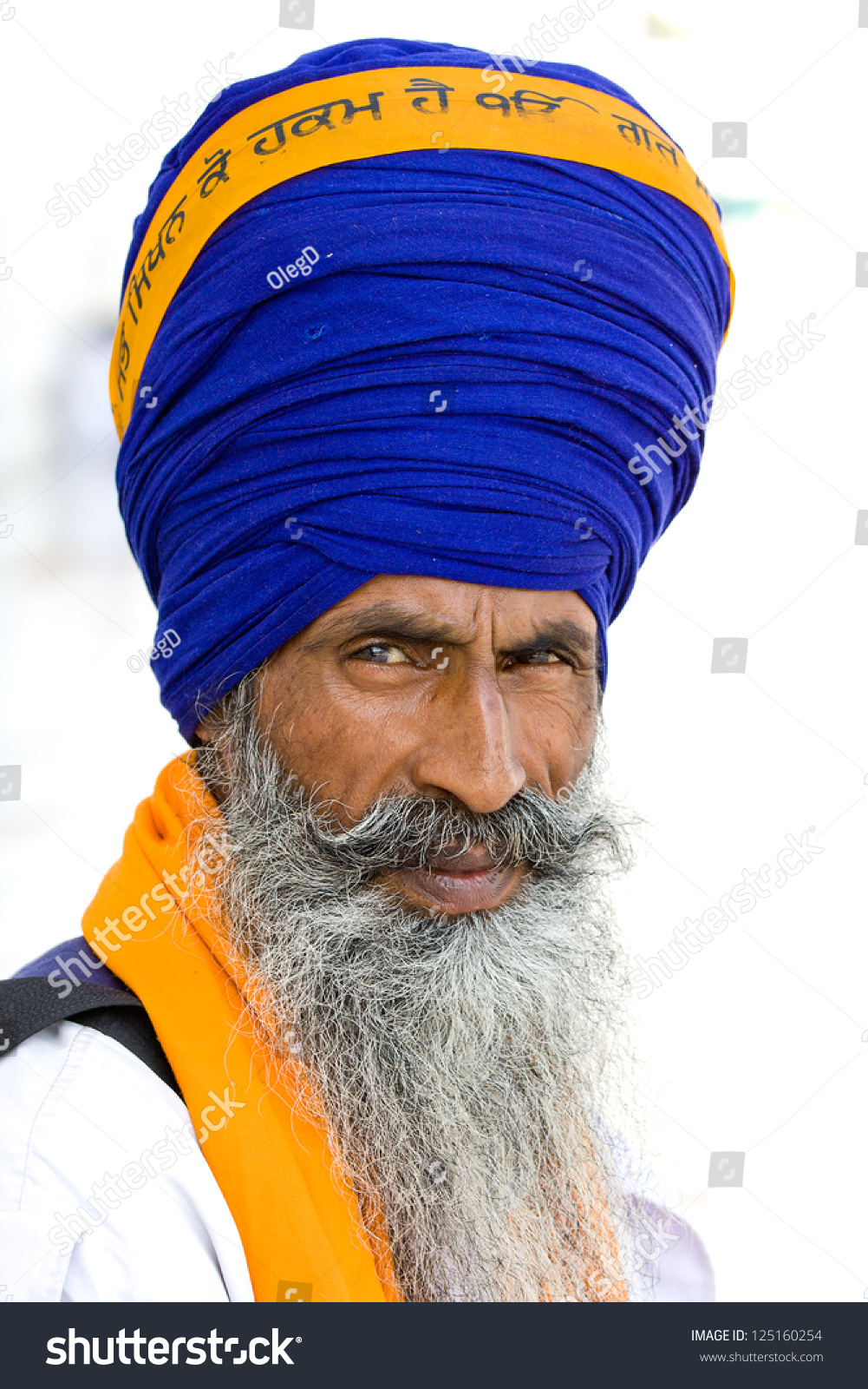 Portrait Indian Sikh Men Turban Bushy Stock Photo 125160254 | Shutterstock