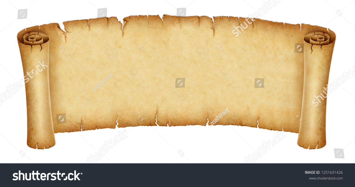 Old Banner Papyrus Scroll Isolated On Stock Illustration 1251631426 ...