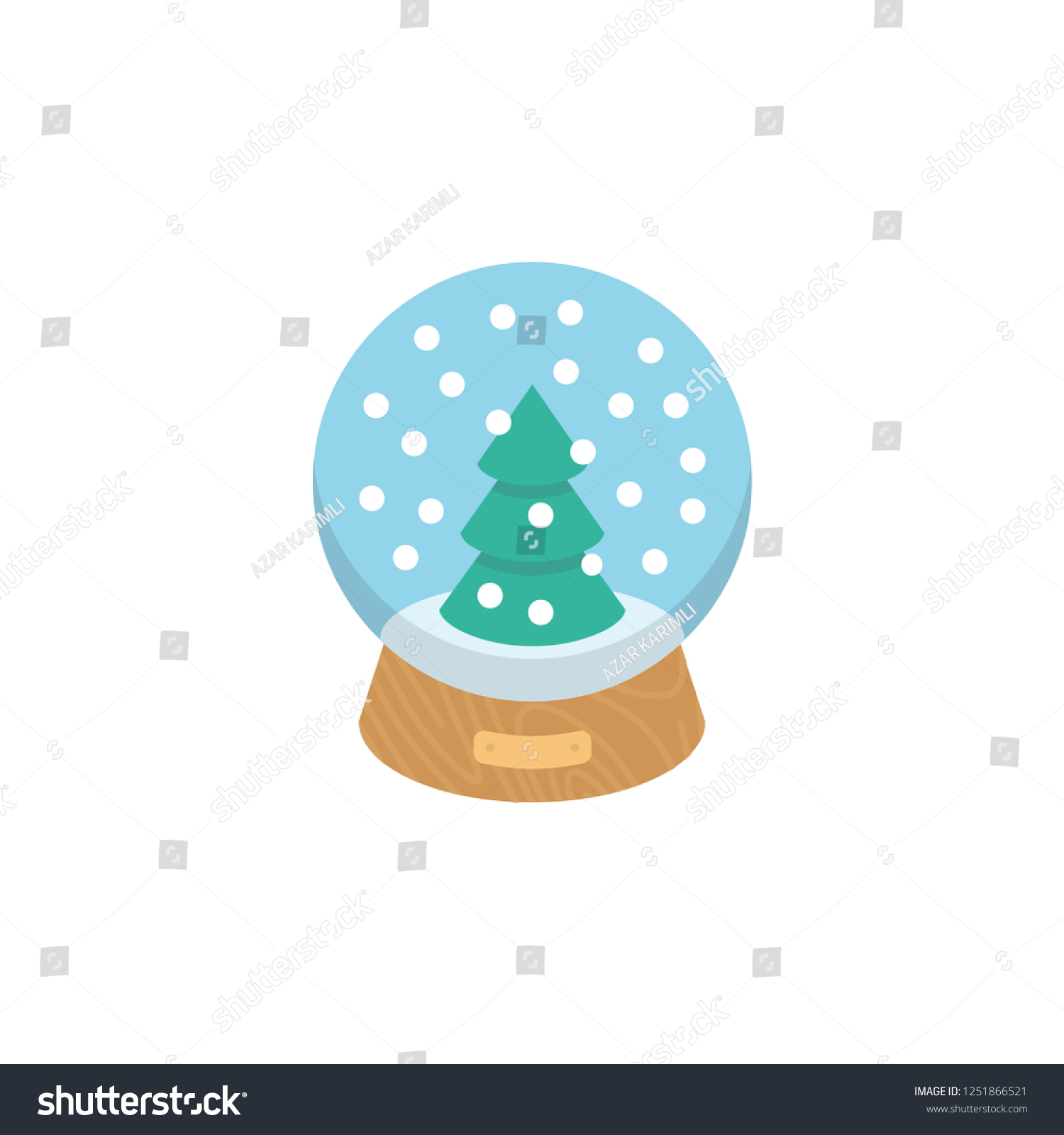 Snow Globe Cartoon Icon Stock Vector (Royalty Free) 1251866521 ...