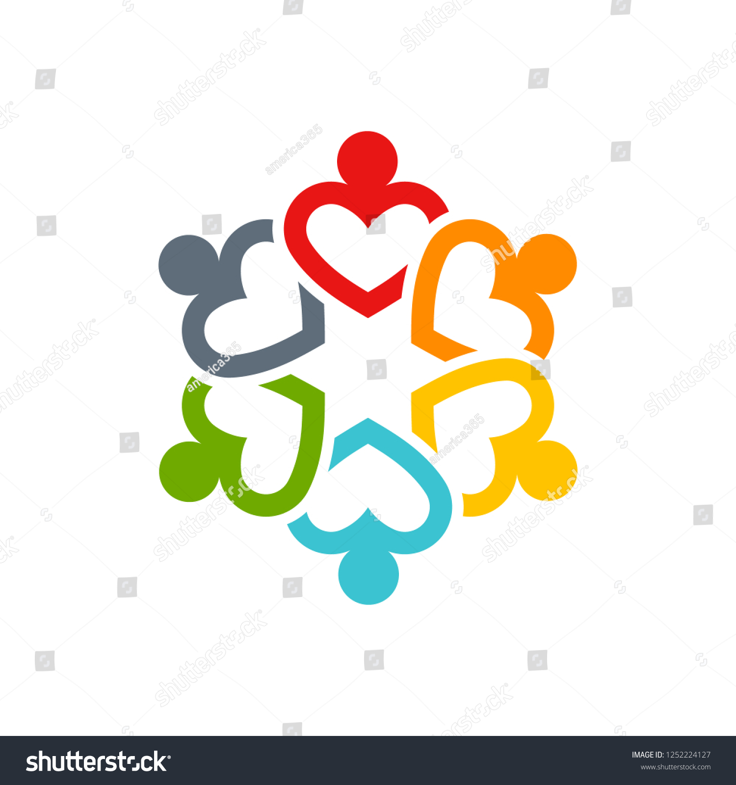 Teamwork Icon Isolated Web Logo Design Stock Vector (Royalty Free ...