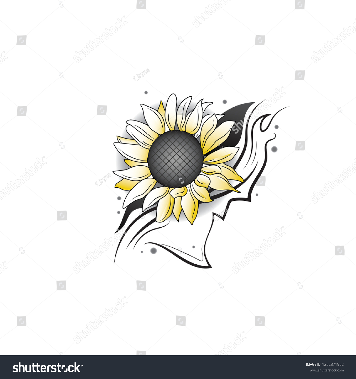 sunflower tattoo stencils