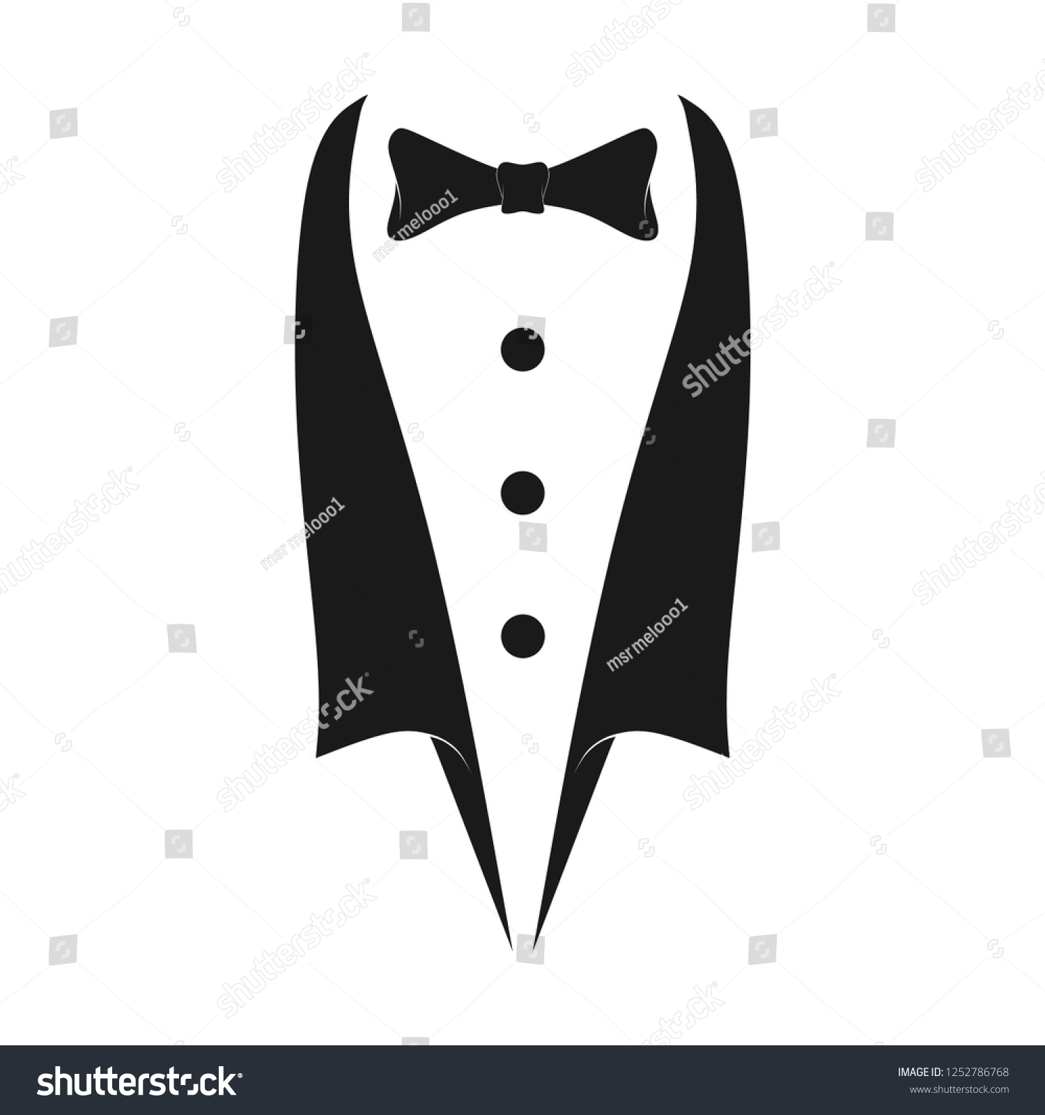 Silhouette Bowtie Vector Illustration Stock Vector (Royalty Free ...