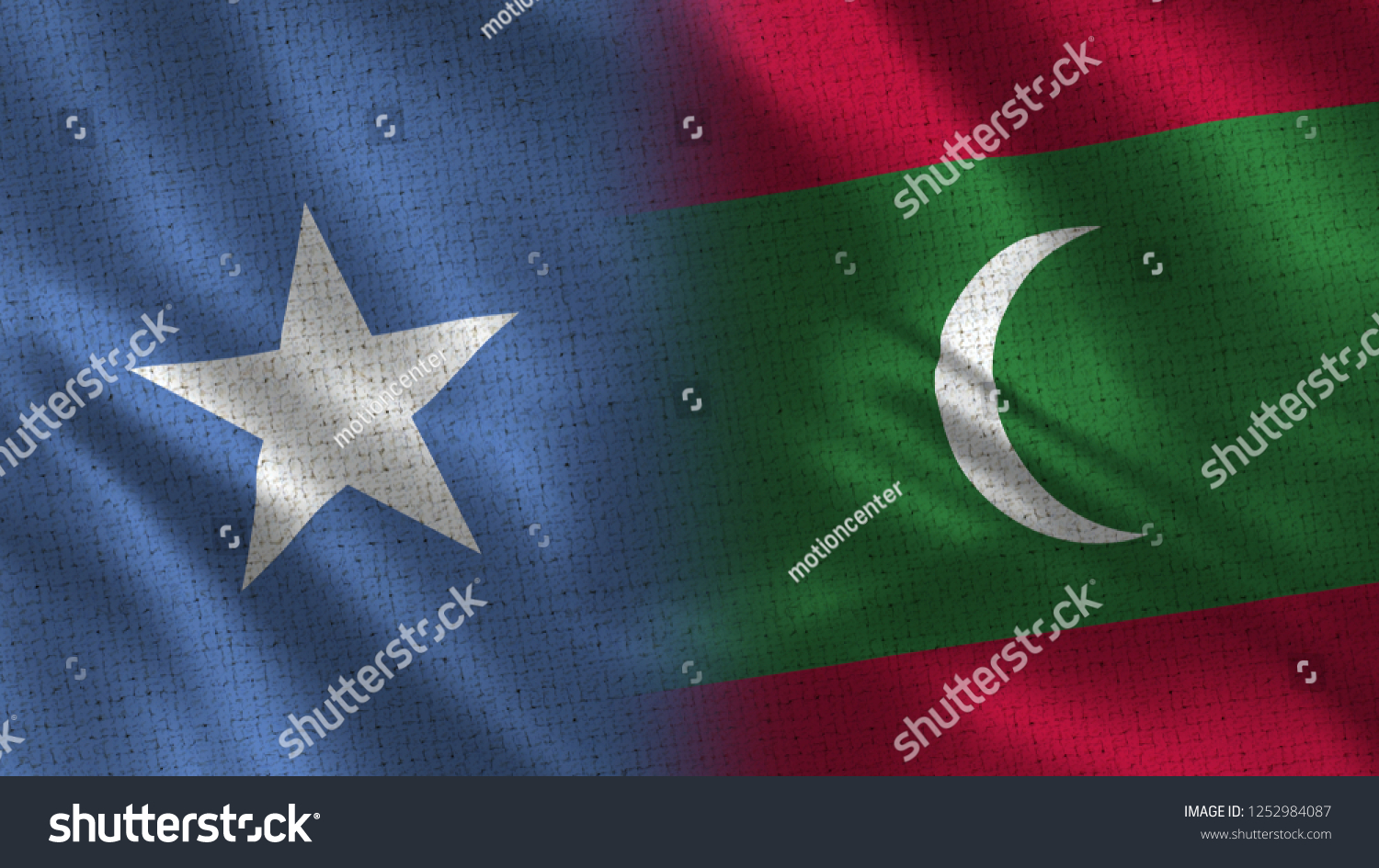 Somalia Maldives 3d Illustration Two Flag Stock Illustration 1252984087 ...