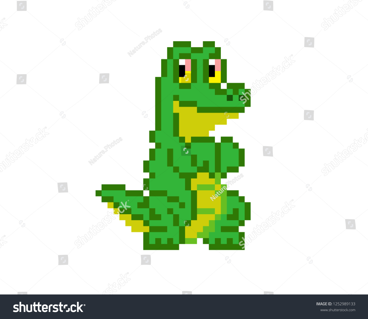 Крокодил пиксель арт