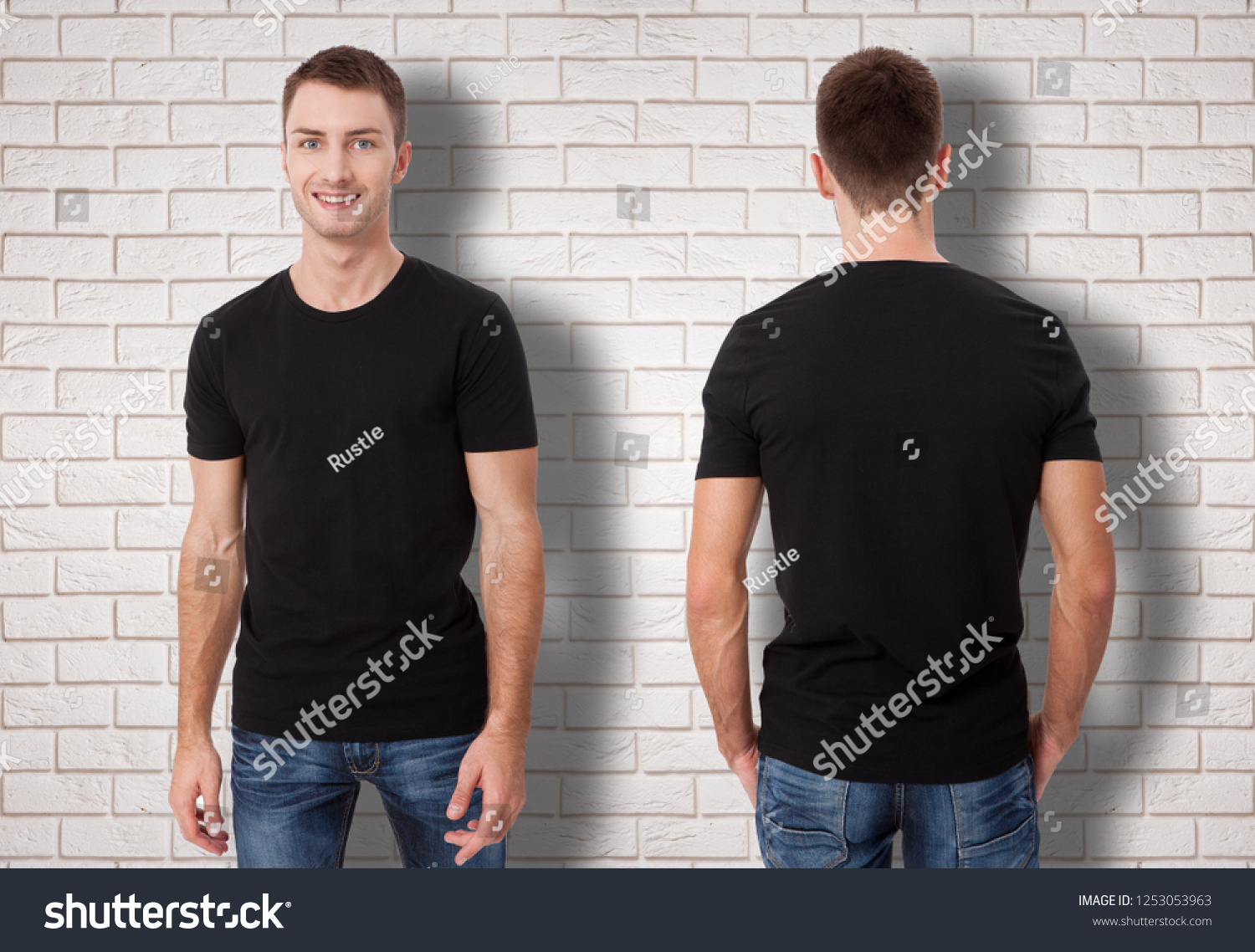 Shirt Design People Concept Close Young Stock Photo 1253053963 ...