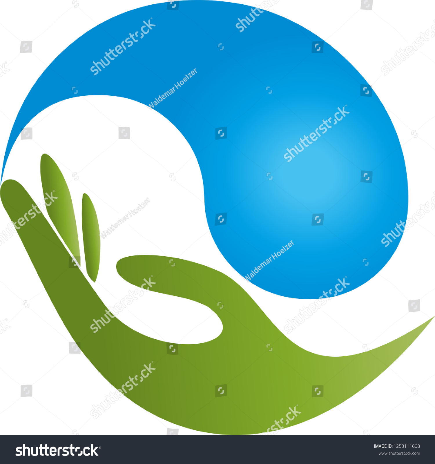 Hand Water Drops Logo Stock Vector (Royalty Free) 1253111608 | Shutterstock