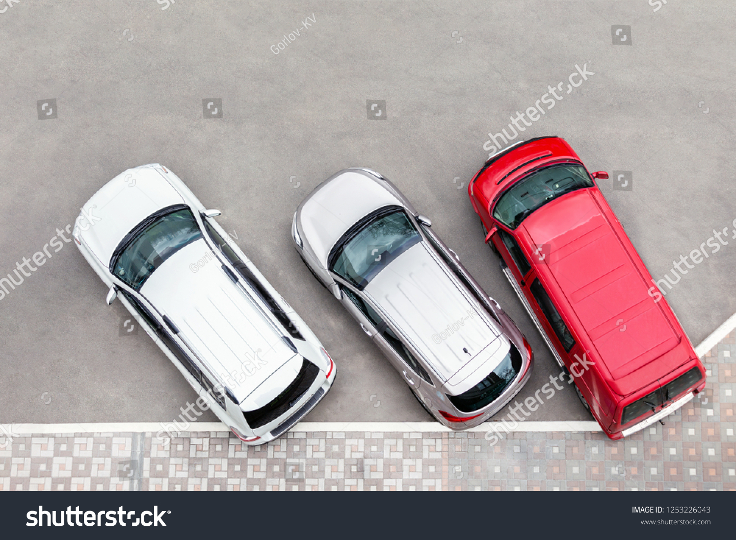 Car Parked Aprking Area City Street Stock Photo 1253226043 | Shutterstock