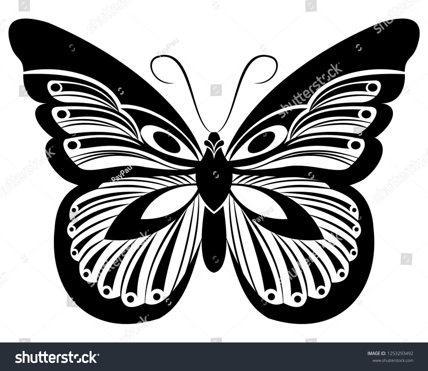 monarch butterfly tattoo stencils