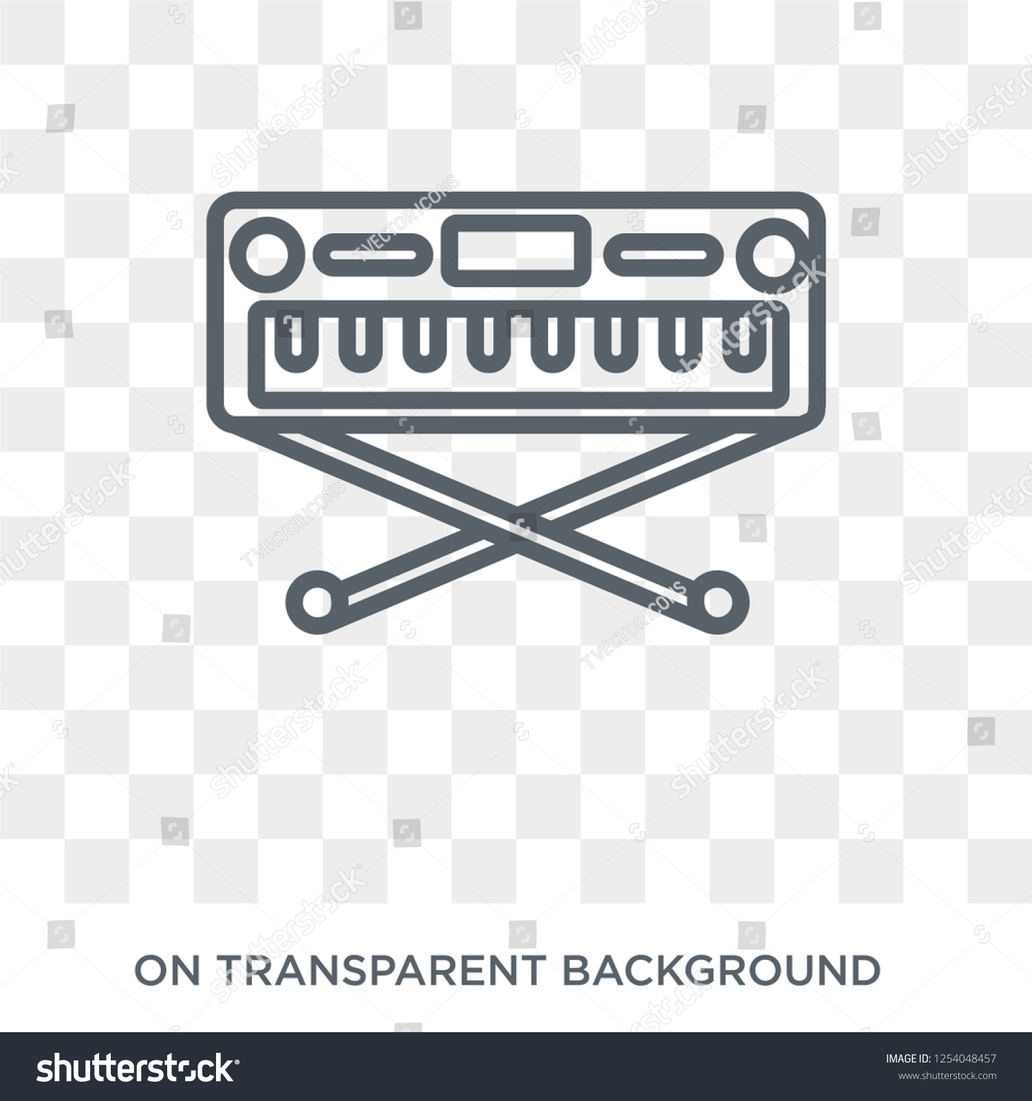 Music Keyboard Icon Music Keyboard Design Stock Vector (Royalty Free