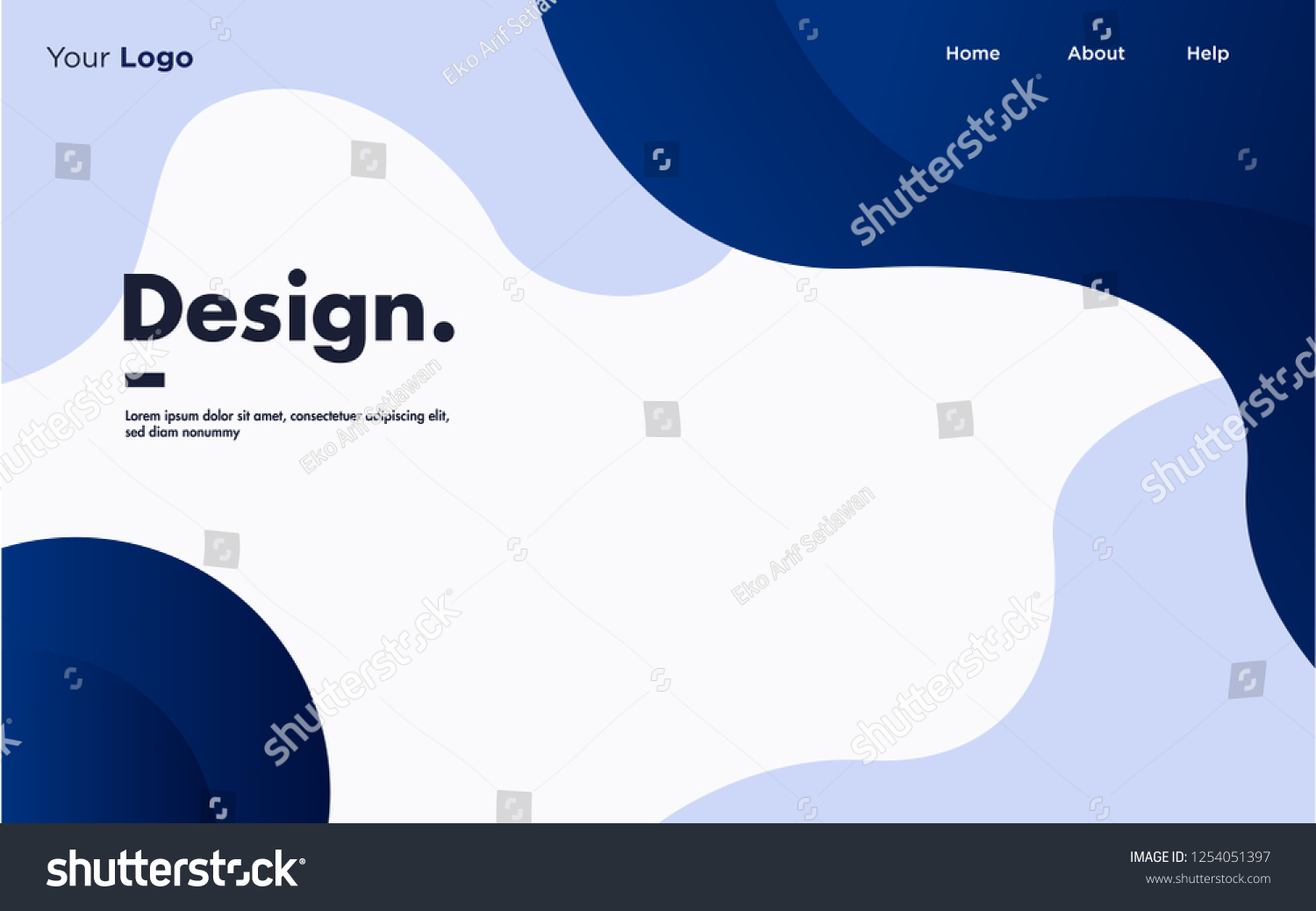 Modern Minimalist Ui Web Design Background Stock Vector (Royalty Free