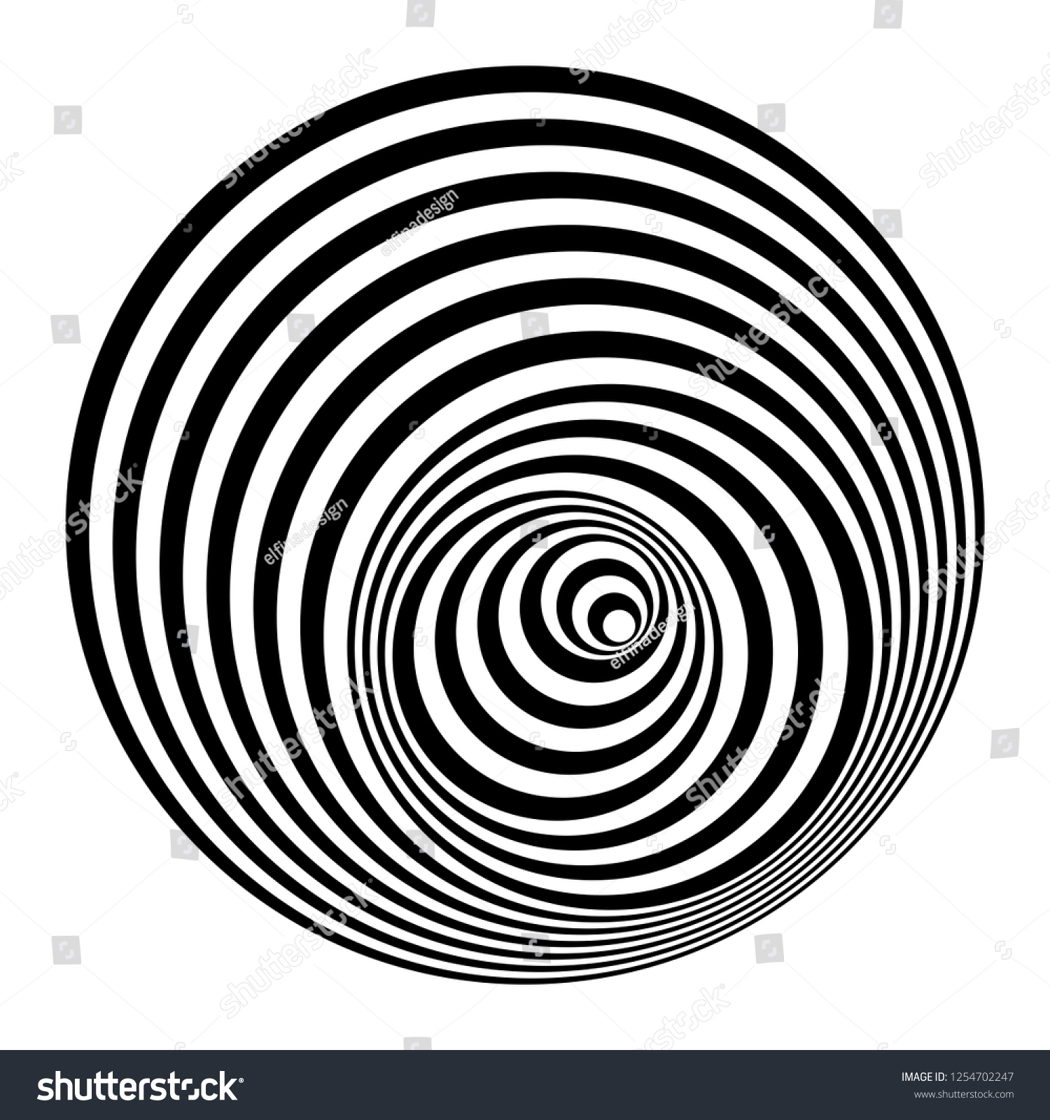 Optical Illusion Art Circle Stock Vector (Royalty Free) 1254702247 ...