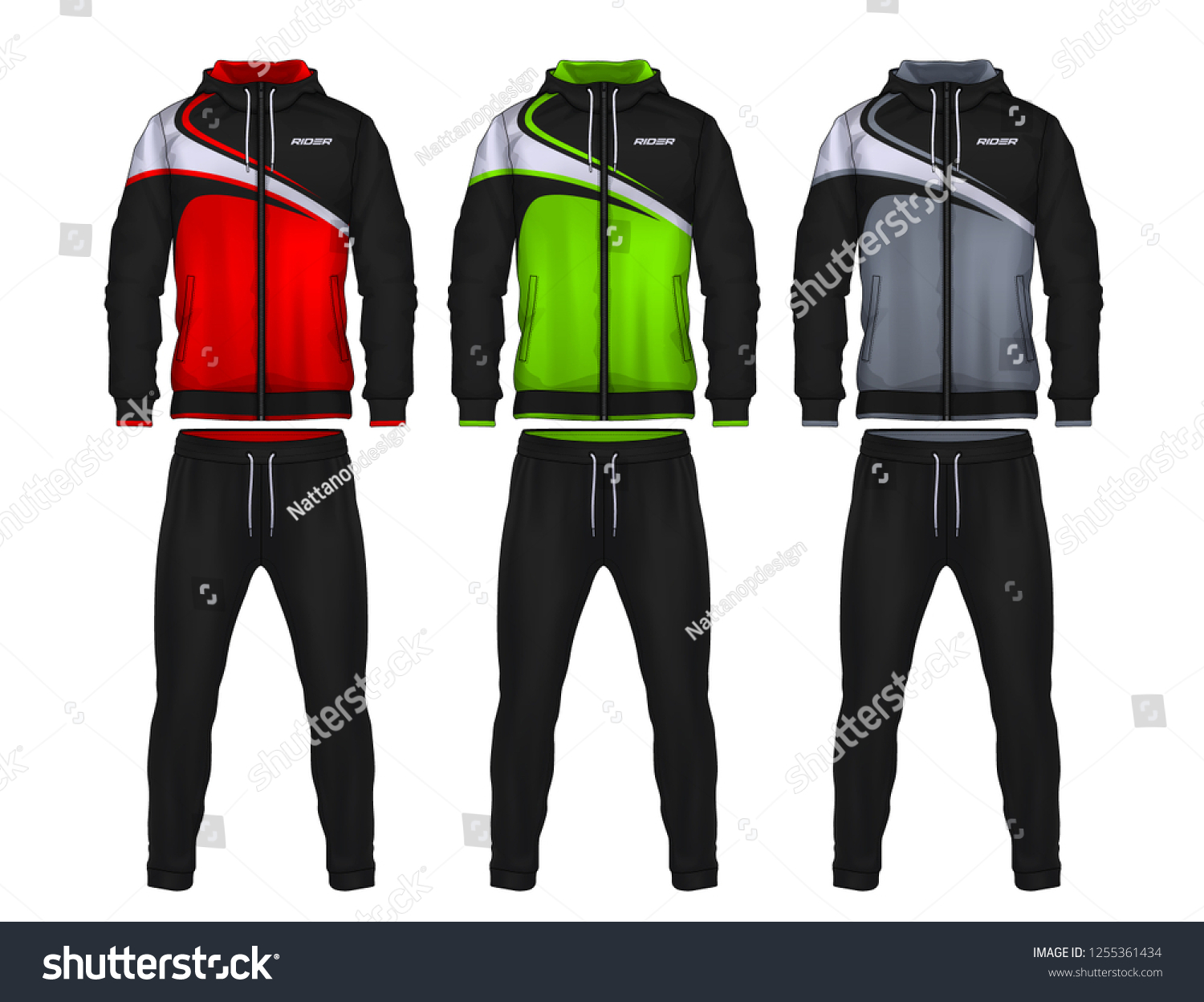 Sport Track Suit Design Templatejacket Trousers Stock Vector (Royalty ...