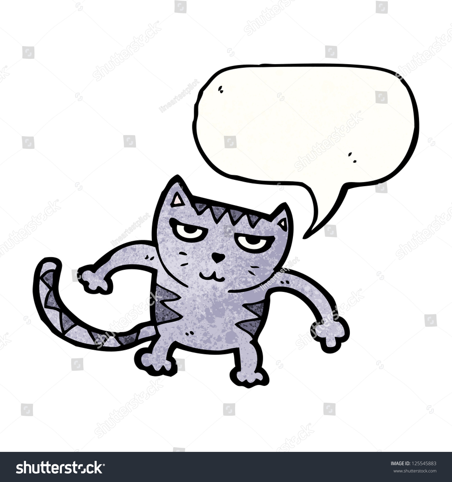 Cartoon Angry Cat Stock Vector Royalty Free 125545883 Shutterstock