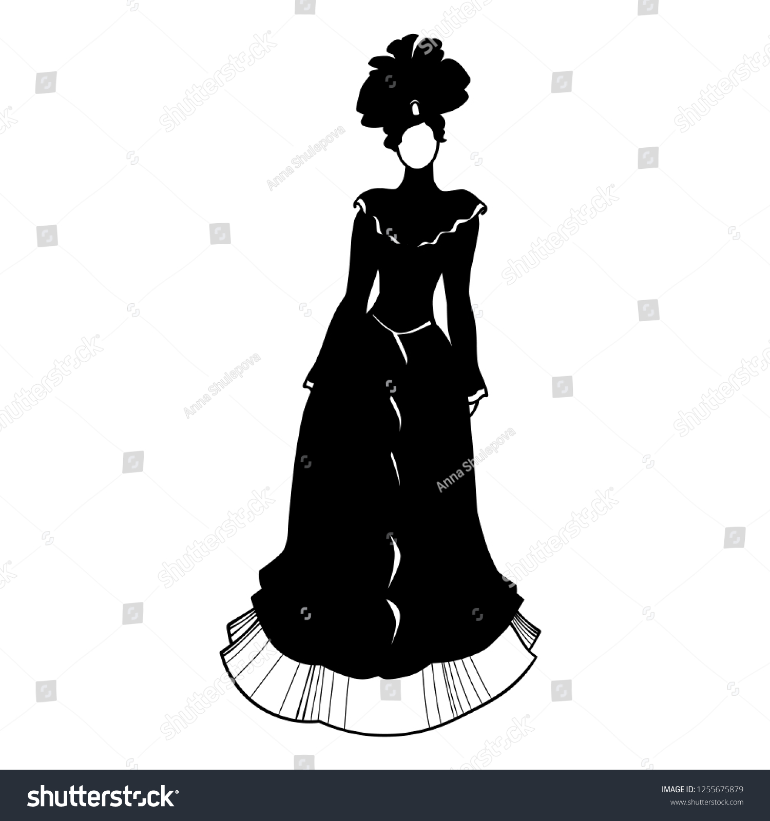 vintage lady silhouette clip art