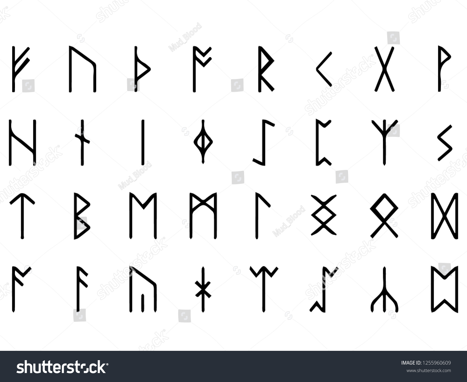 Vector Image Runes Stock Vector (Royalty Free) 1255960609 | Shutterstock