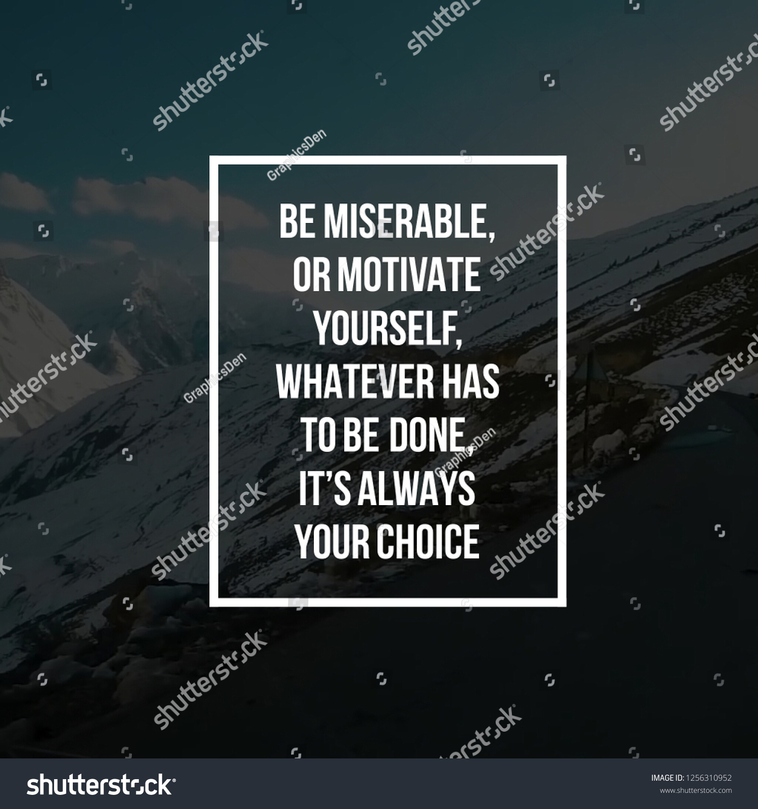 Motivational Inspirational Quotes Stock Photo 1256310952 | Shutterstock