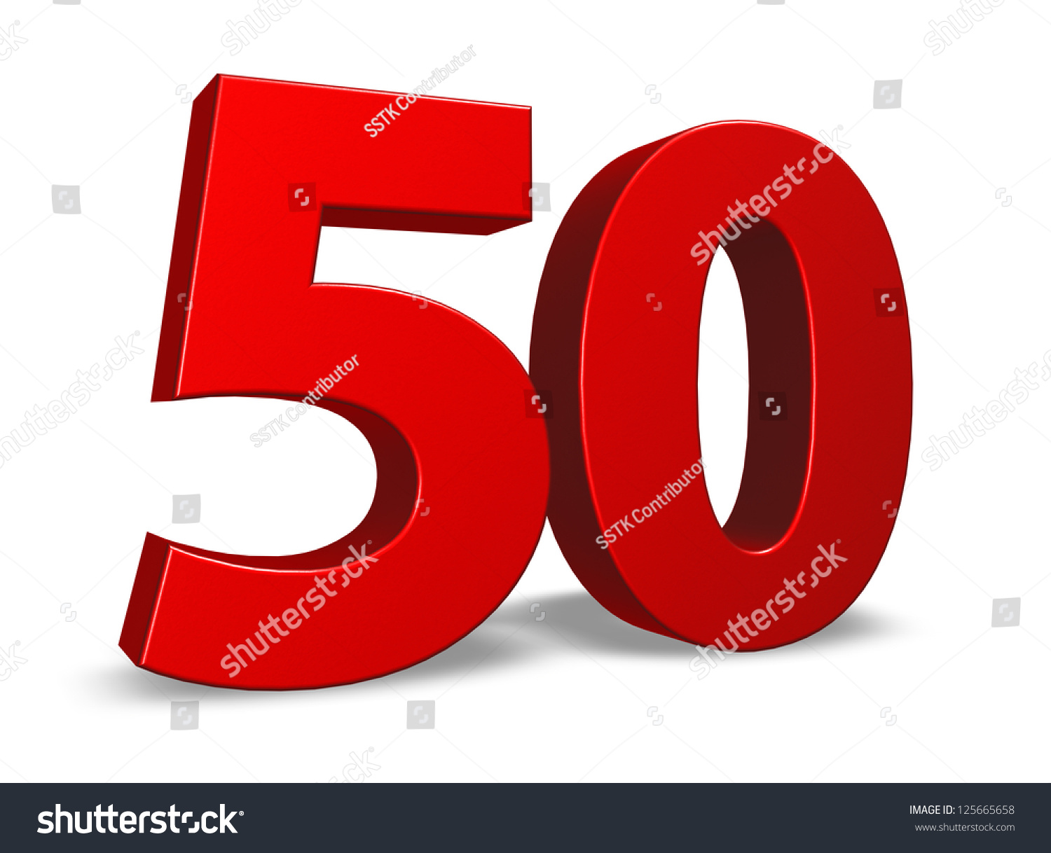 Red Number Fifty On White Background Stock Illustration 125665658 Red Number Fifty On White Background Stock Illustration 125665658