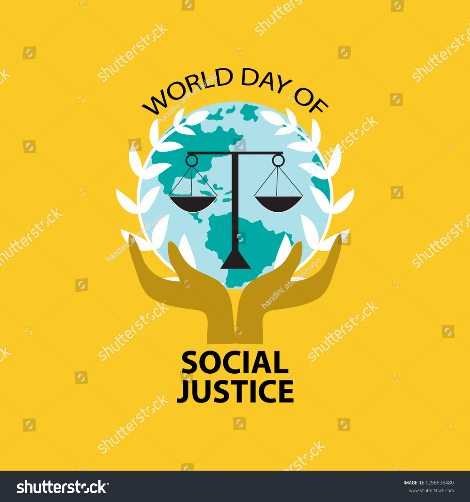 World Social Justice Day Concept February Stock Vector (Royalty Free ...