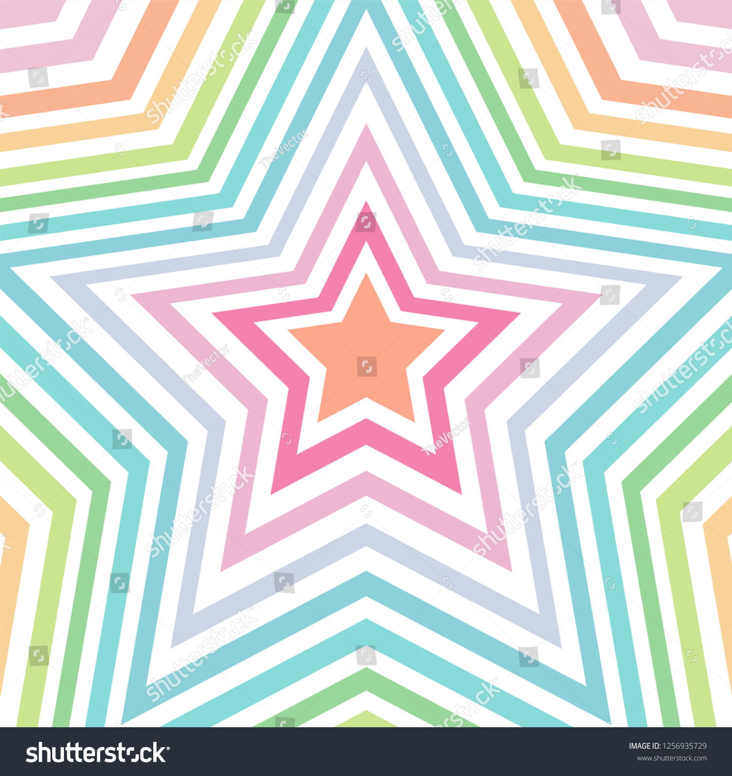 Pastel Color Stars Pattern Vector Stock Vector (Royalty Free ...