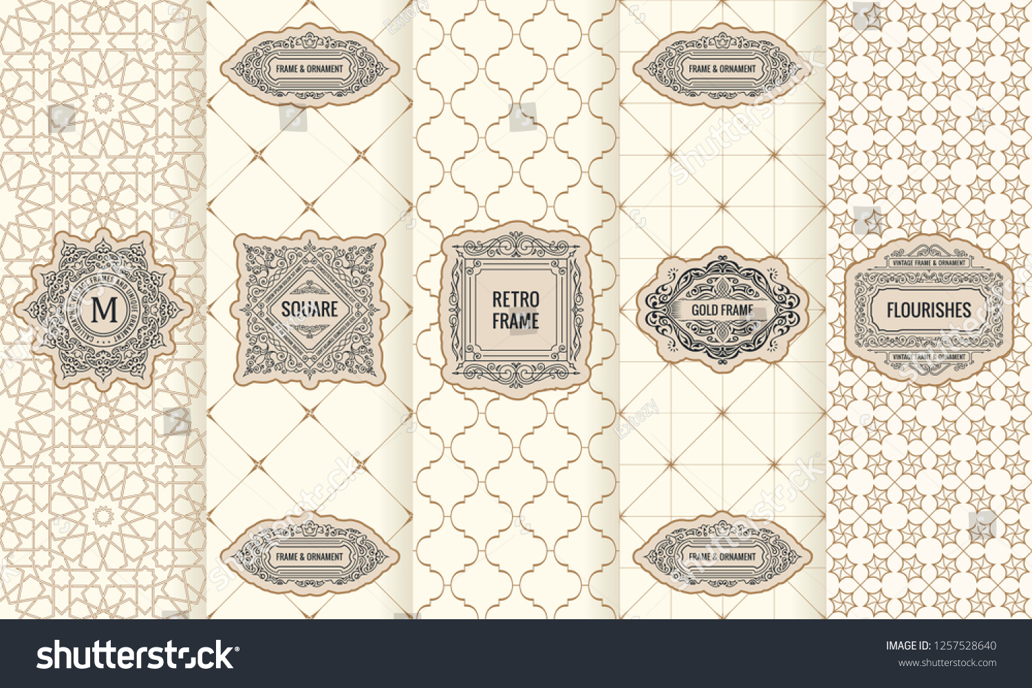 Vector Set Design Elements Labels Icon Stock Vector (Royalty Free ...