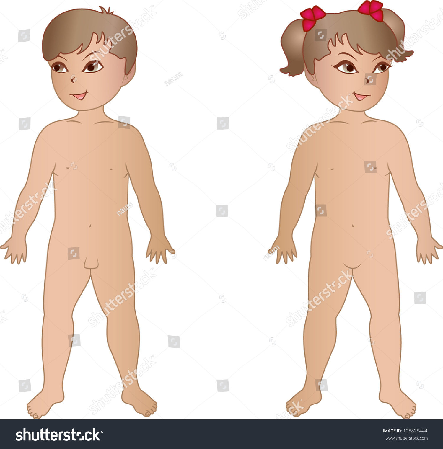 Тело мальчика и девочки