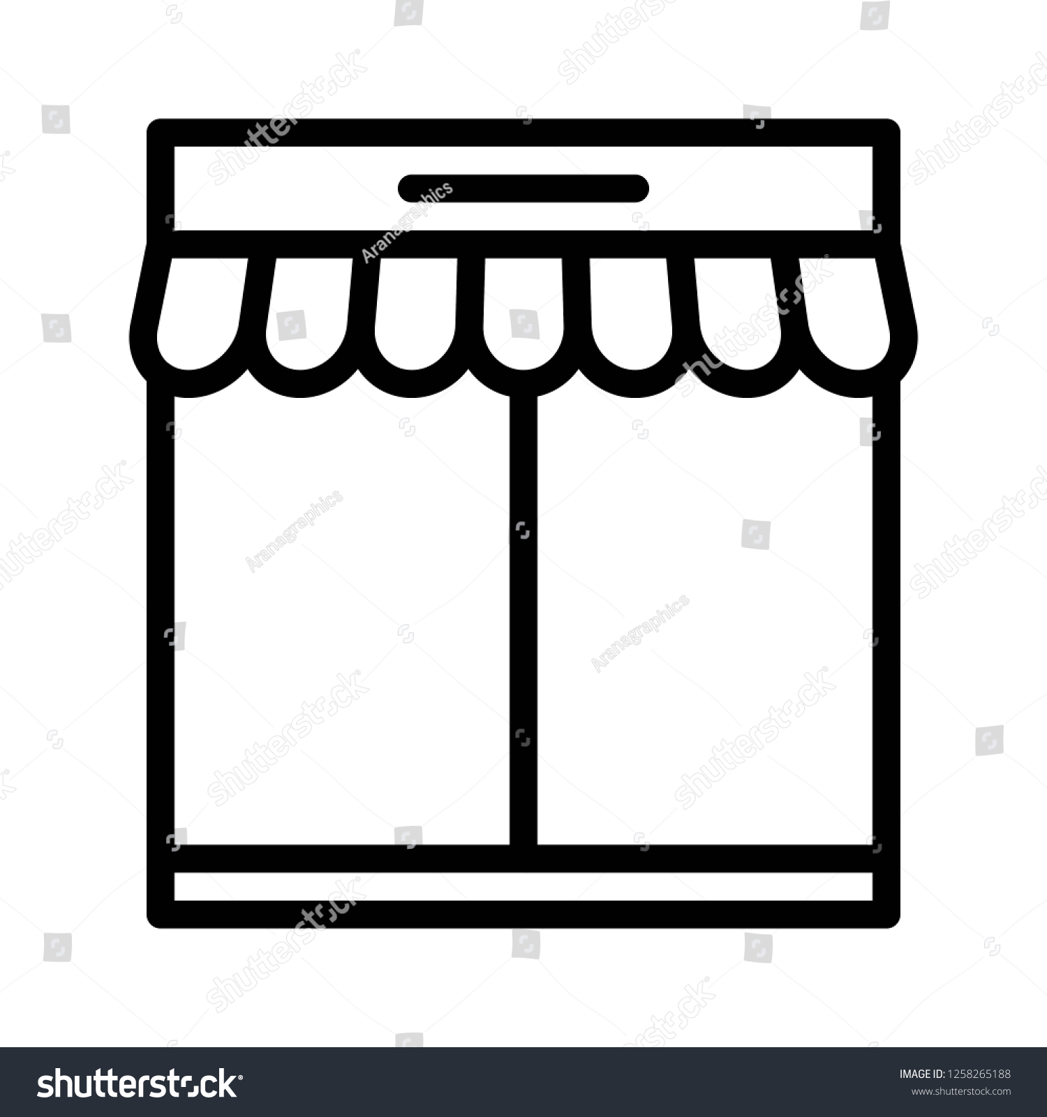 Booth Vector Grocery Store Related Line Stock Vector (Royalty Free ...