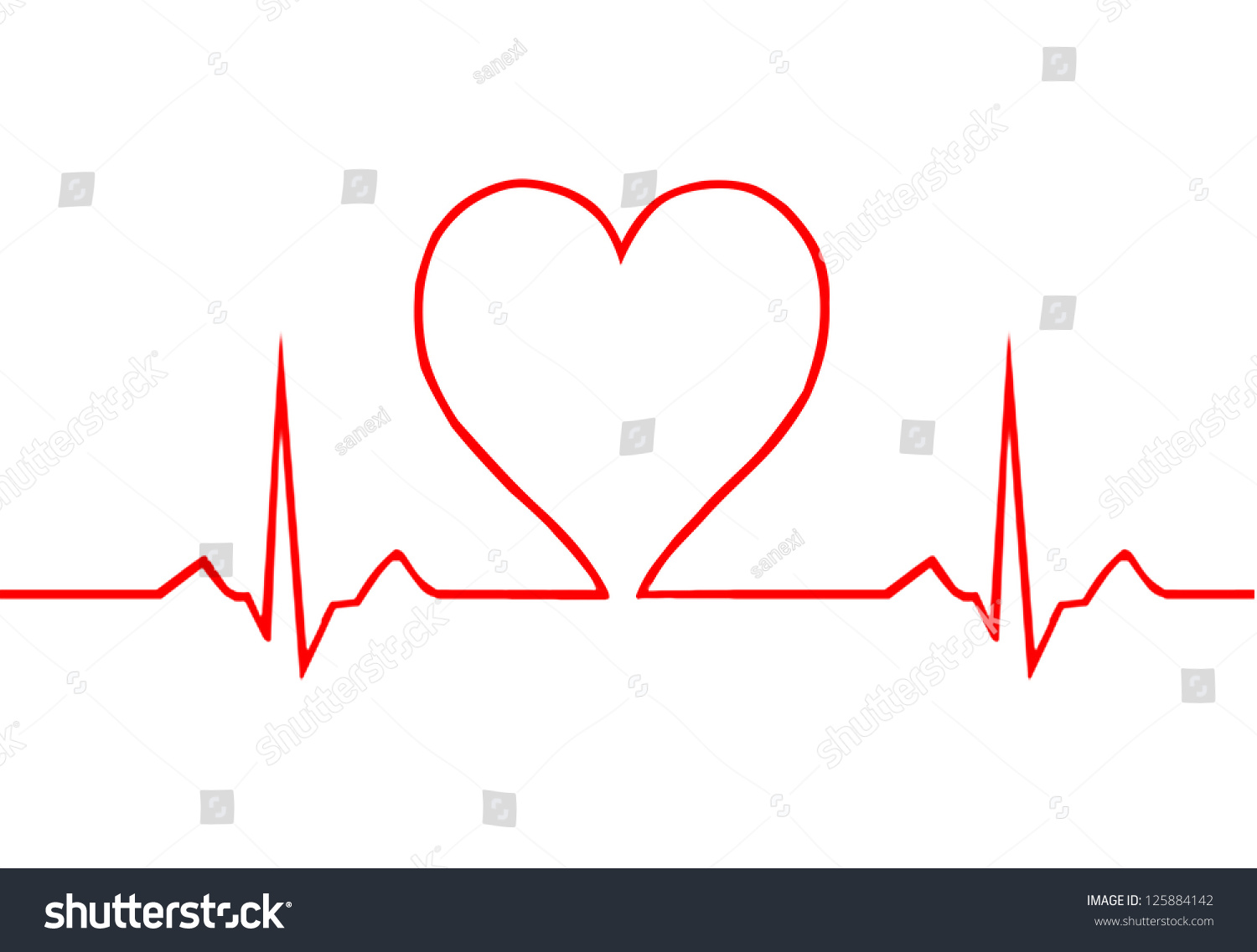 Heart Cardiogram Stock Illustration 125884142 | Shutterstock