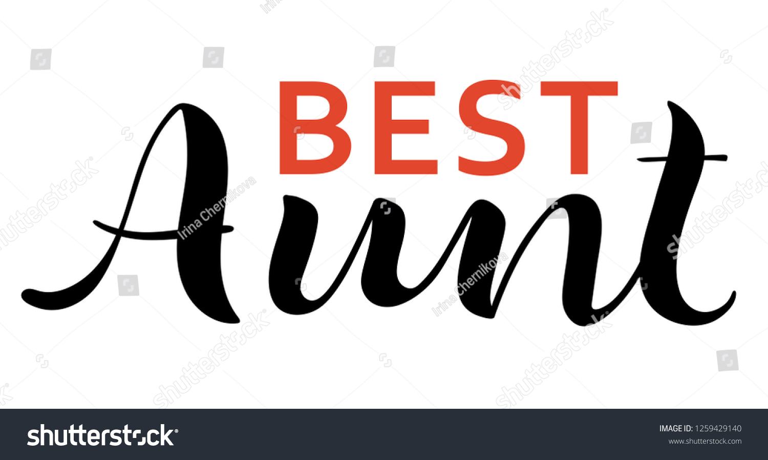 Best Aunt Valentines Day Calligraphy Phrases Stock Vector (Royalty Free ...