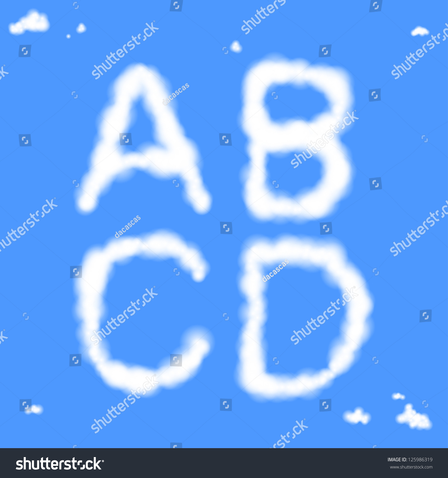 Vector White Cloudy Alphabet Letters B Stock Vector (Royalty Free ...