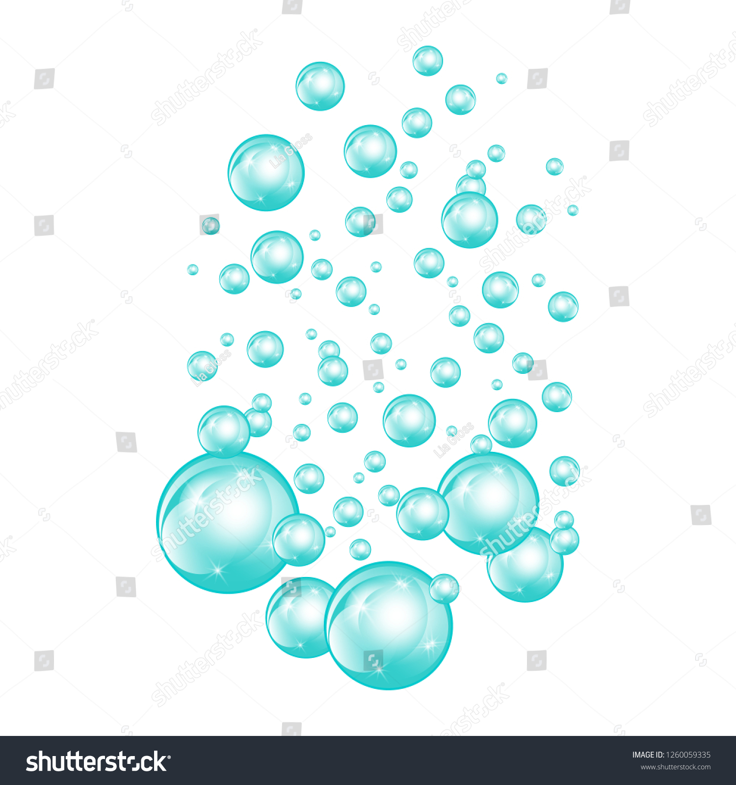 Bubbles Underwater Texture Isolated On White Stock Vector (Royalty Free ...