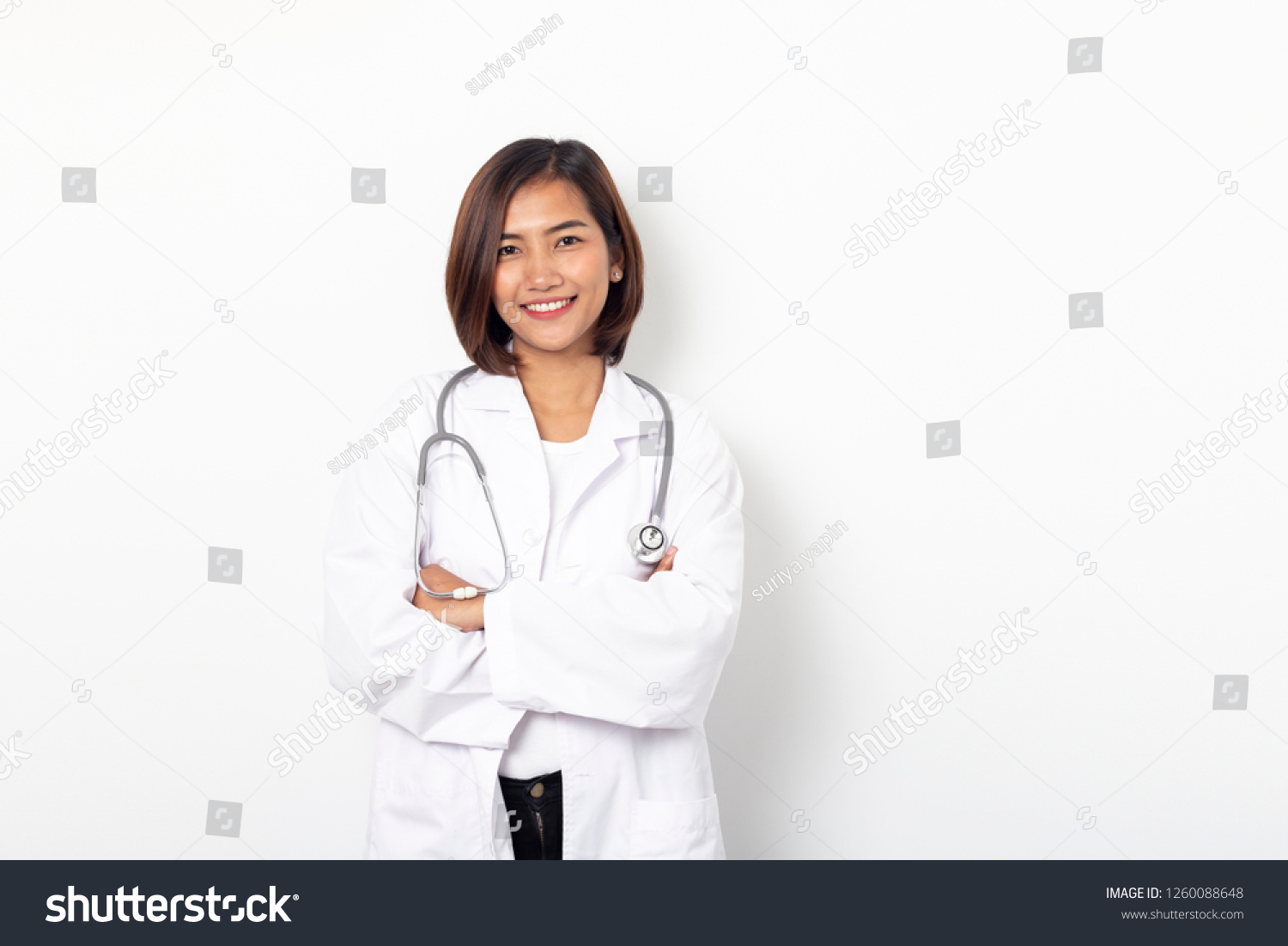 Portrait Happy Asian Woman Doctor On Stock Photo 1260088648 | Shutterstock