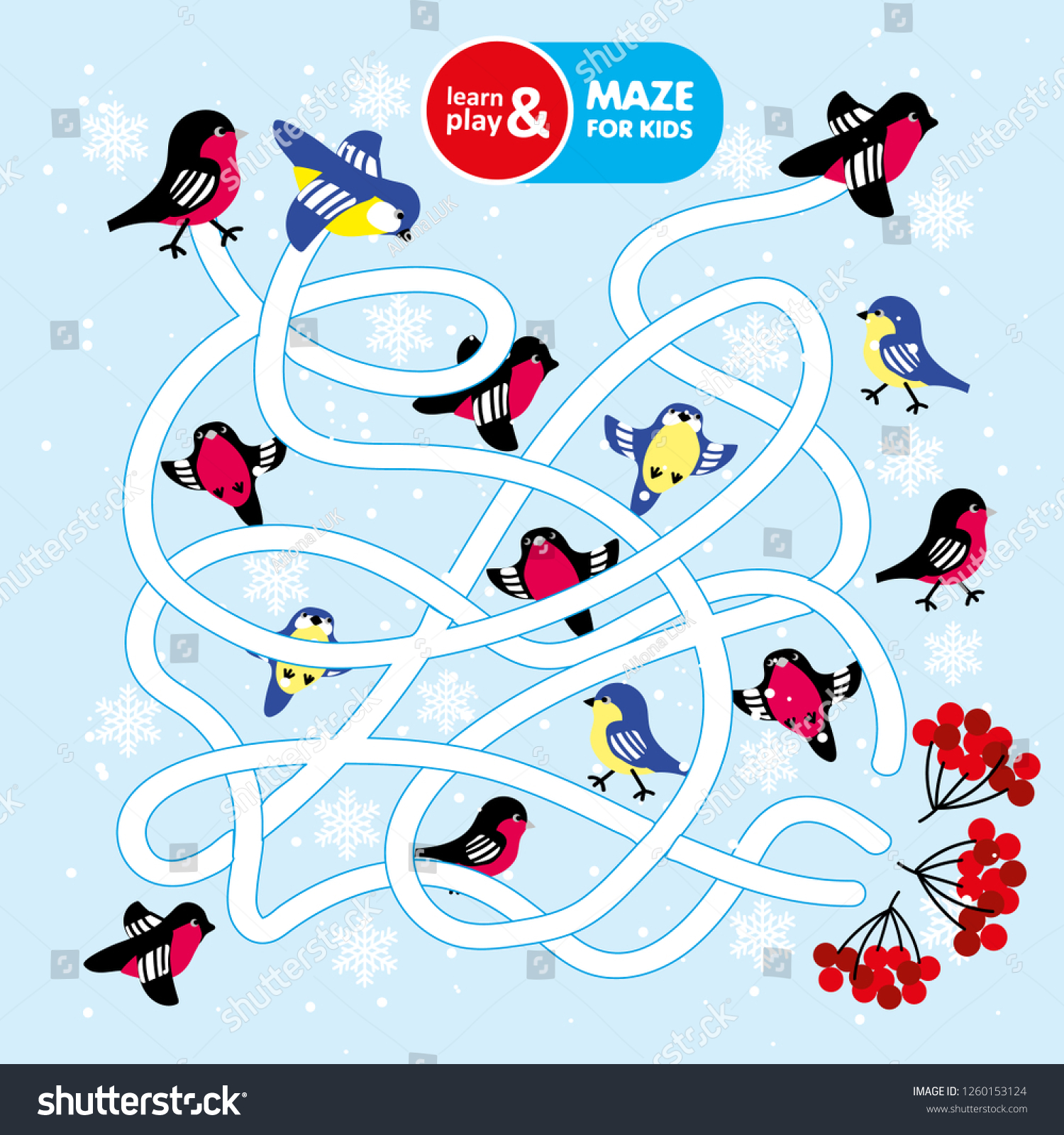 kids vector maze game puzzle printable stock vector royalty free 1260153124 shutterstock