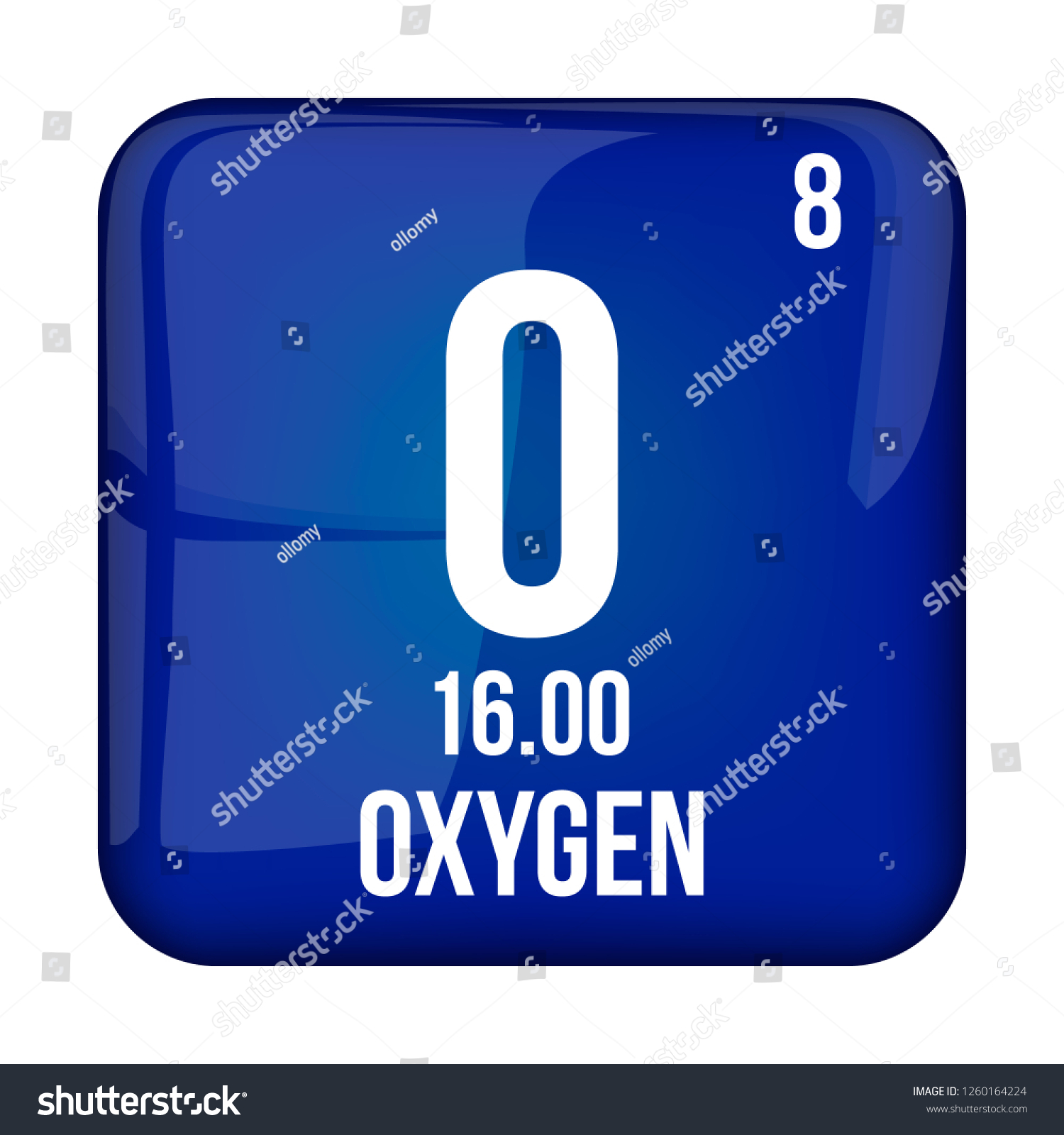 Oxygen Symbolchemical Element Periodic Table On Stock Vector (Royalty ...