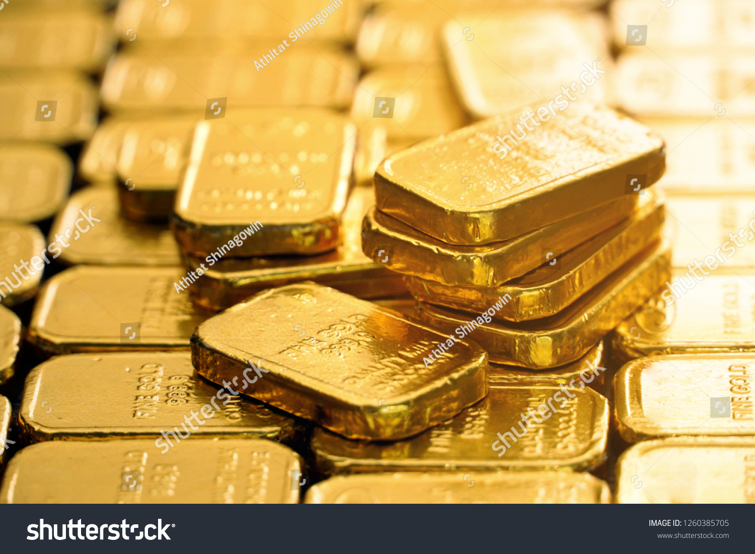 Gold Bar Background Stock Photo 1260385705 | Shutterstock