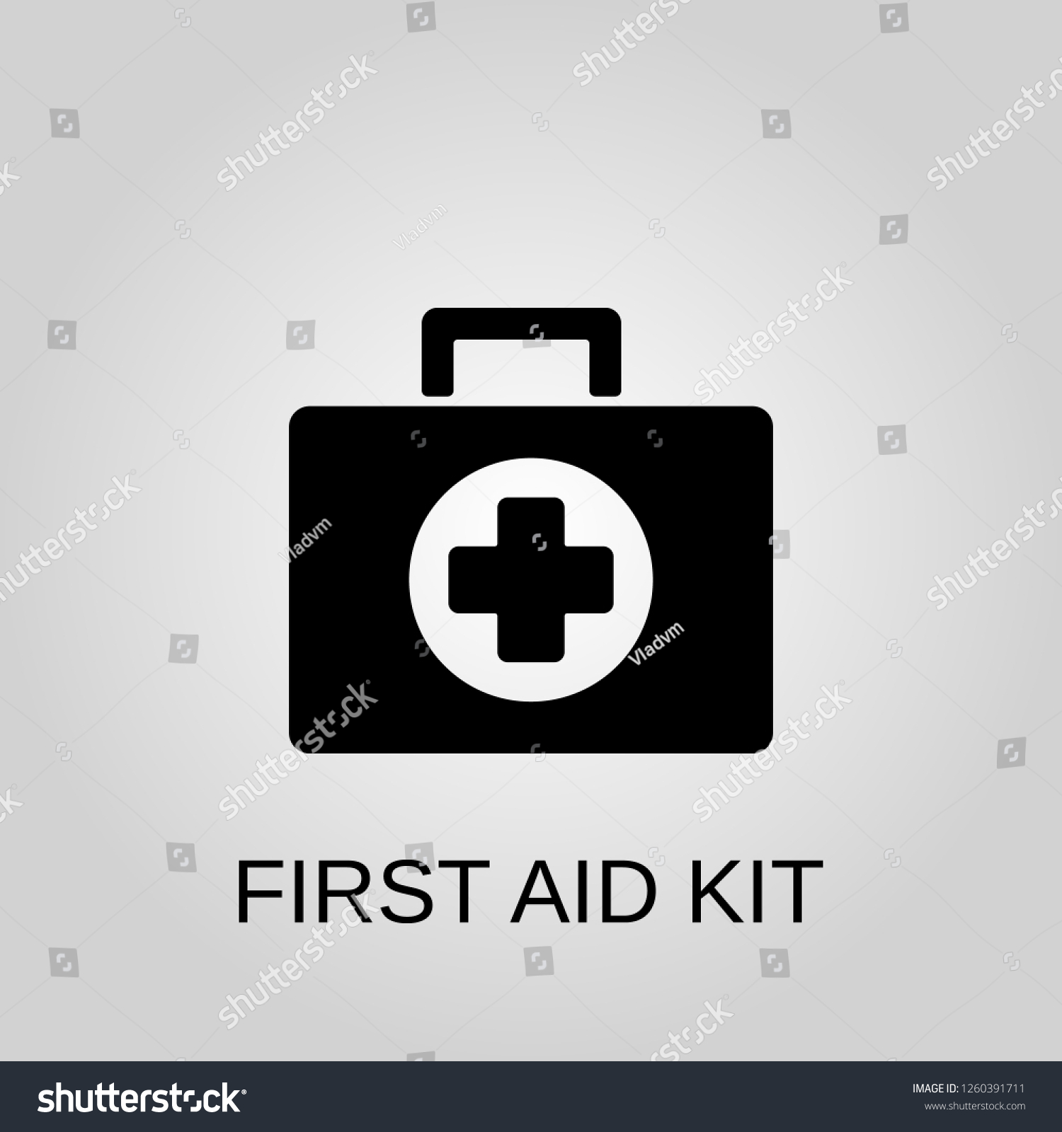 First Aid Kit Icon First Aid Stock Vector (Royalty Free) 1260391711 ...