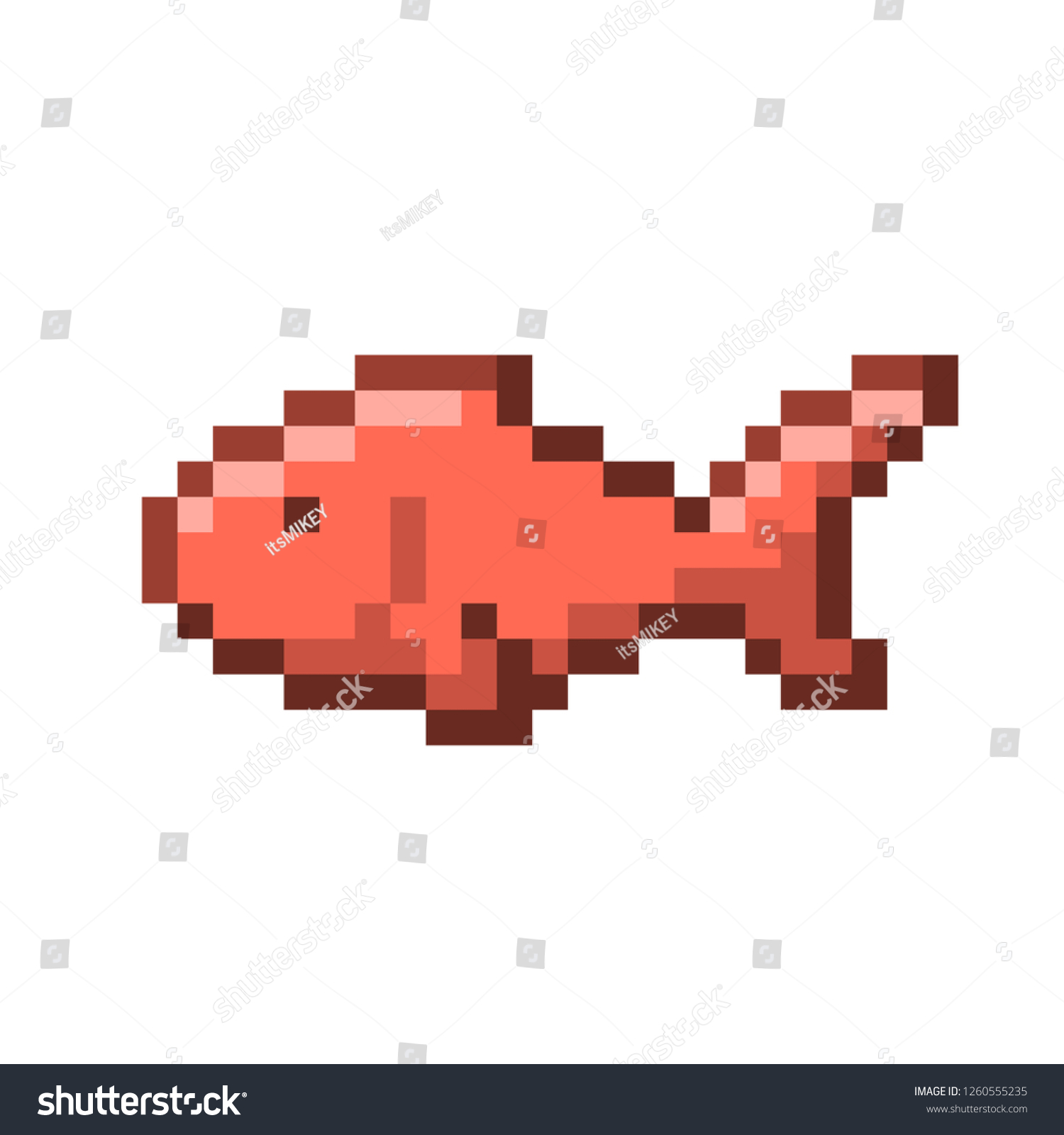 Рыба пиксель арт