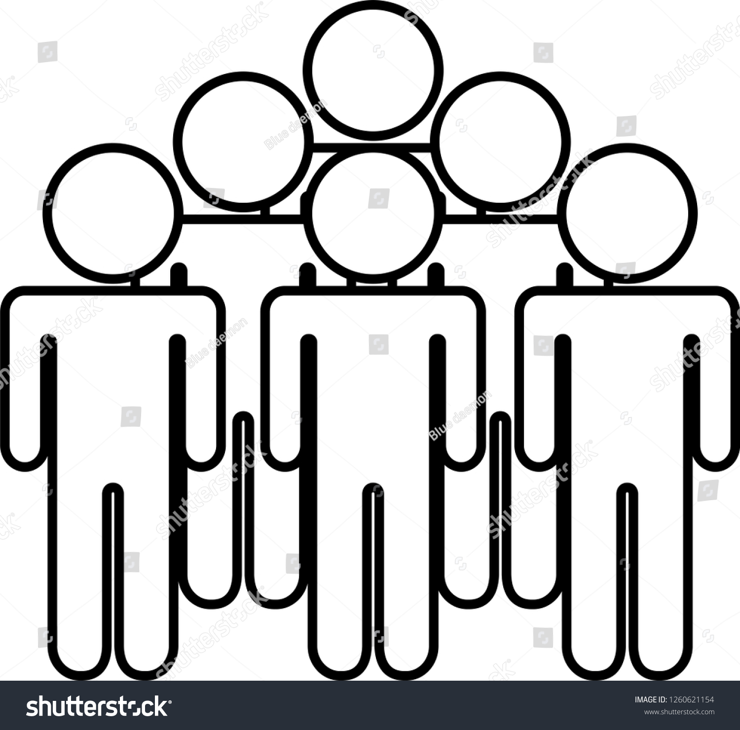 Align Teams Black Person Outline Stock Vector (Royalty Free) 1260621154 ...