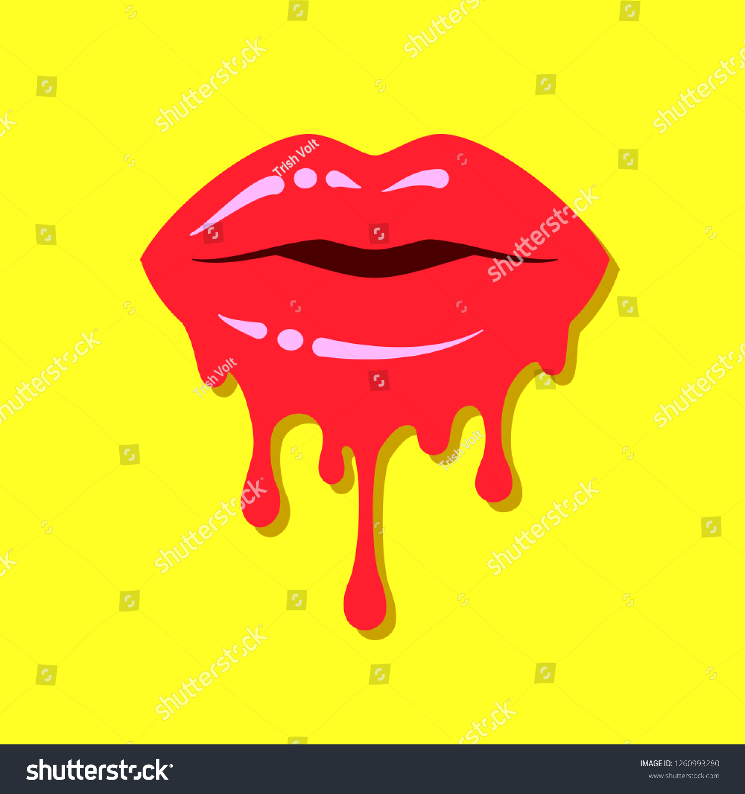 pop art lips artist
