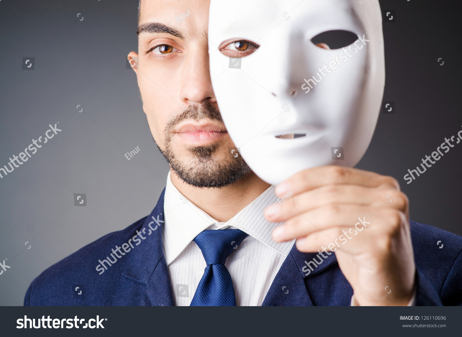 Man Black Mask Studio Stock Photo 126110696 | Shutterstock