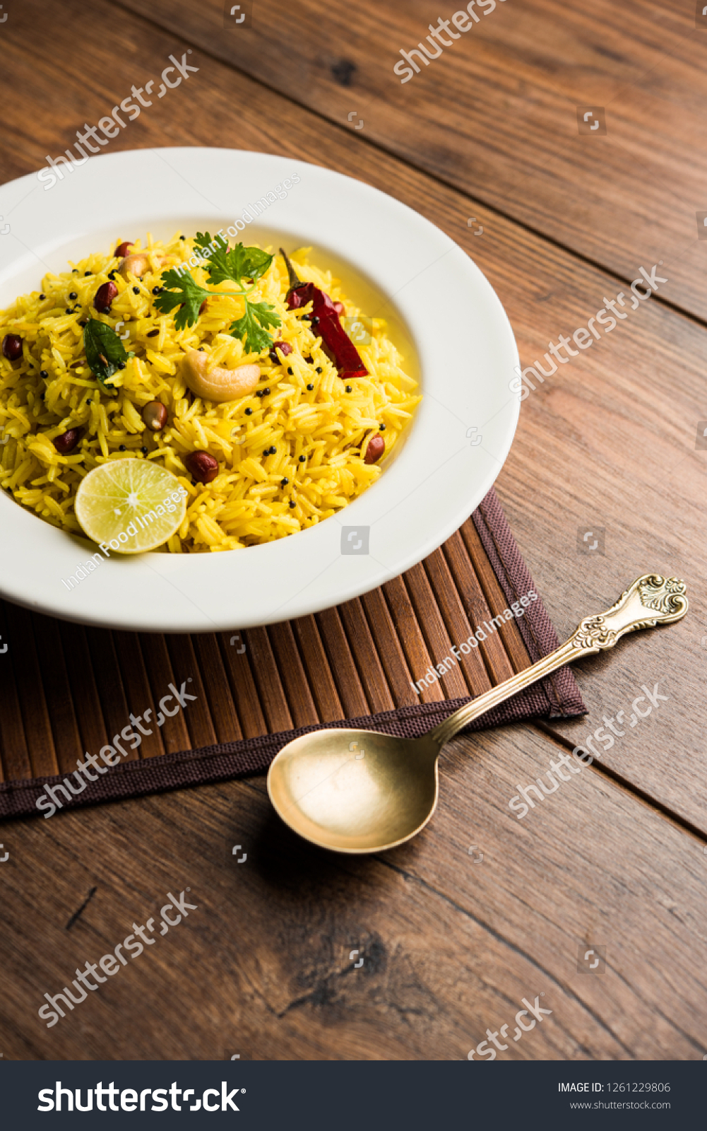 Lemon Rice South Indian Turmeric Rice Stock Photo 1261229806 | Shutterstock