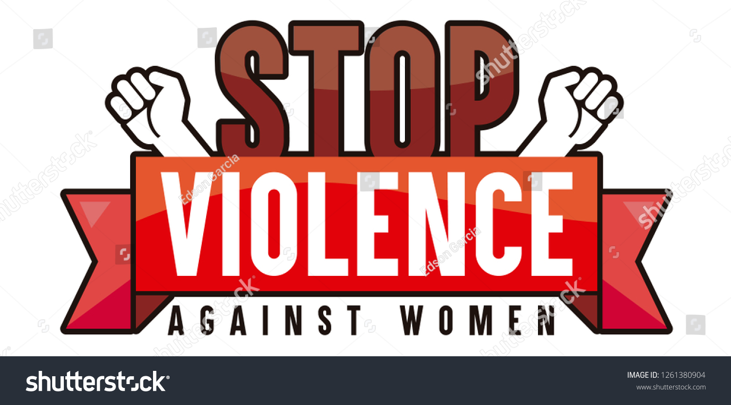 Logo Stop Violence Against Women Stock Vector (Royalty Free) 1261380904 ...