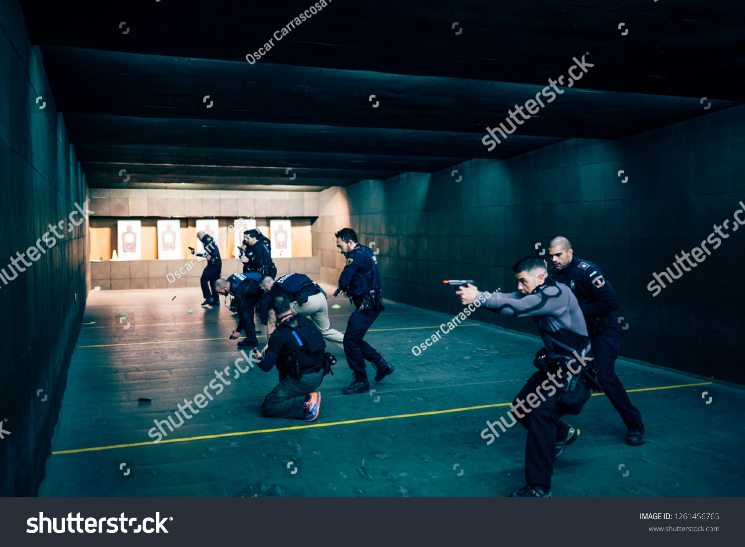 Police Training Shooting Gallery Short Weapon Stock Photo 1261456765 ...