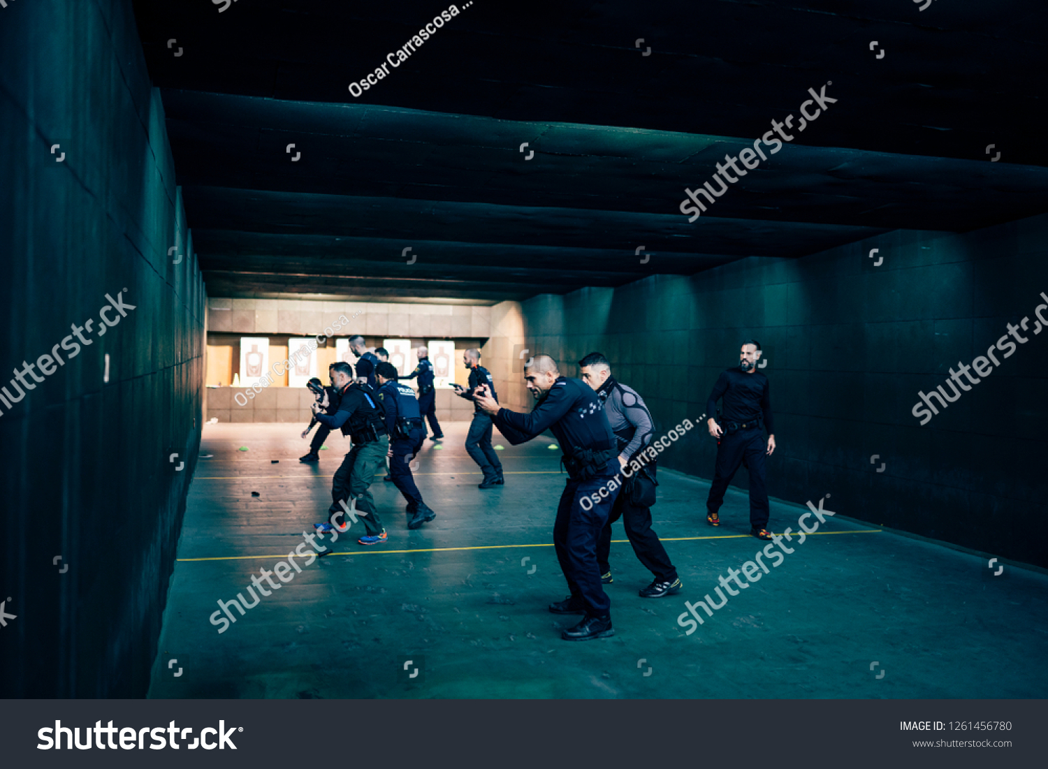 Police Training Shooting Gallery Short Weapon Stock Photo 1261456780 ...