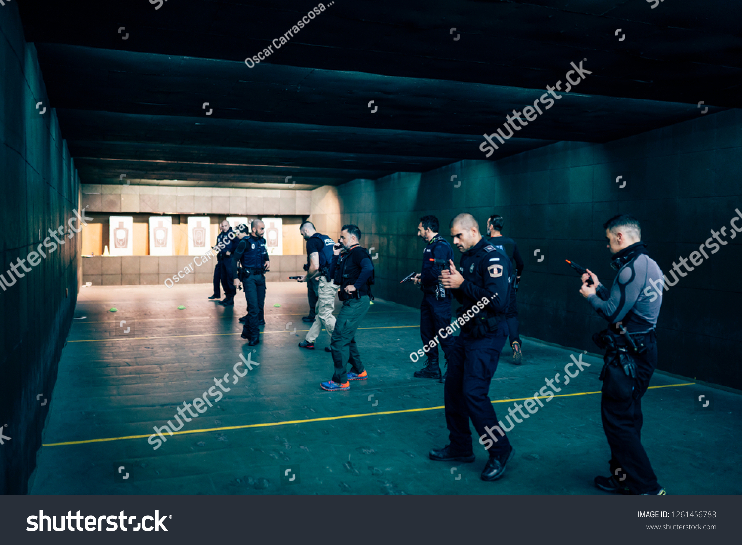 Police Training Shooting Gallery Short Weapon Stock Photo 1261456783 ...