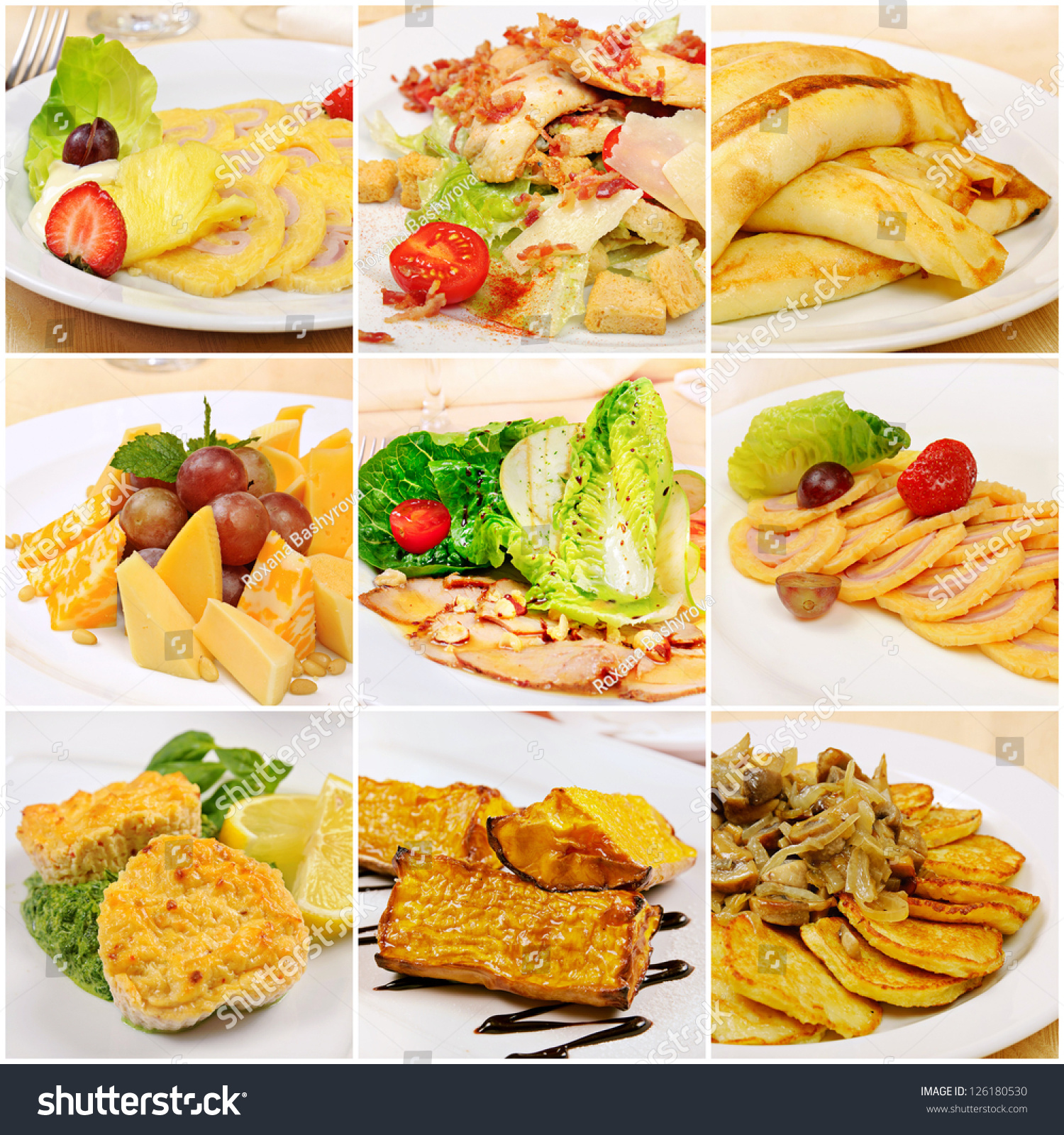 Collage Set Various Kinds Restaurant Menu Stock Photo 126180530 ...