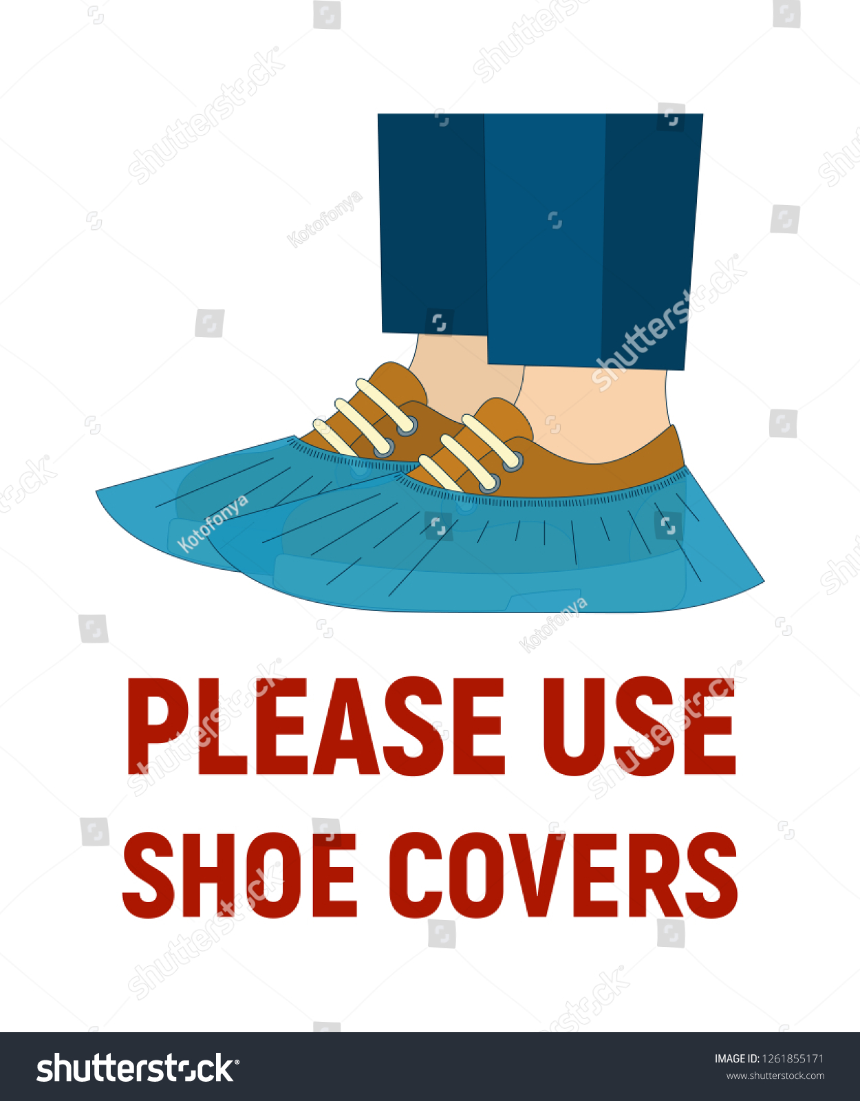 please wear shoe cover sign