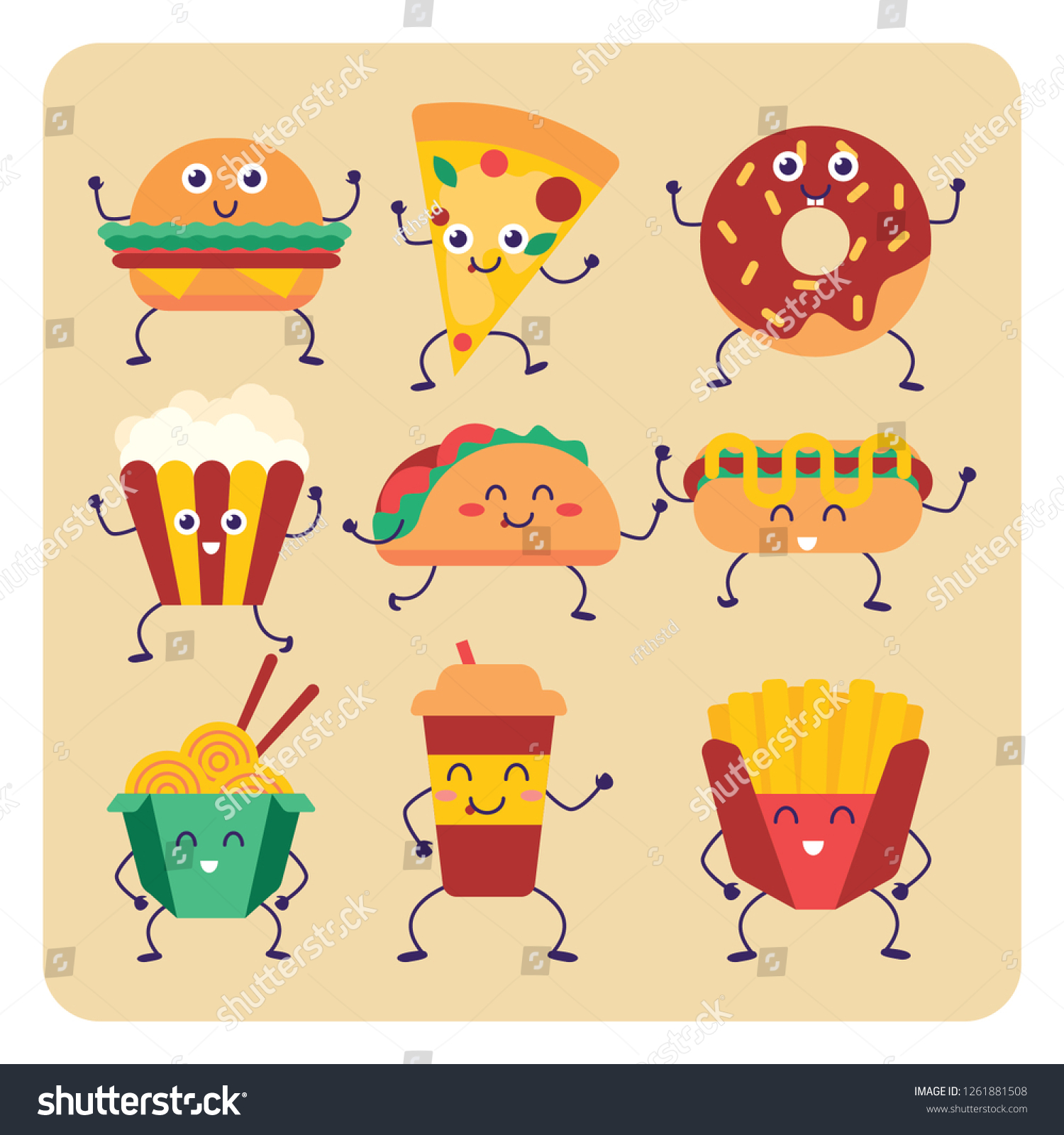 Set Vector Cartoon Doodle Icons Junk Stock Vector (Royalty Free ...