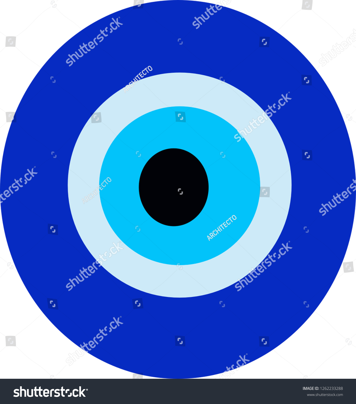 Greek Evil Eye Sign Your Design Stock Vector (Royalty Free) 1262233288 ...